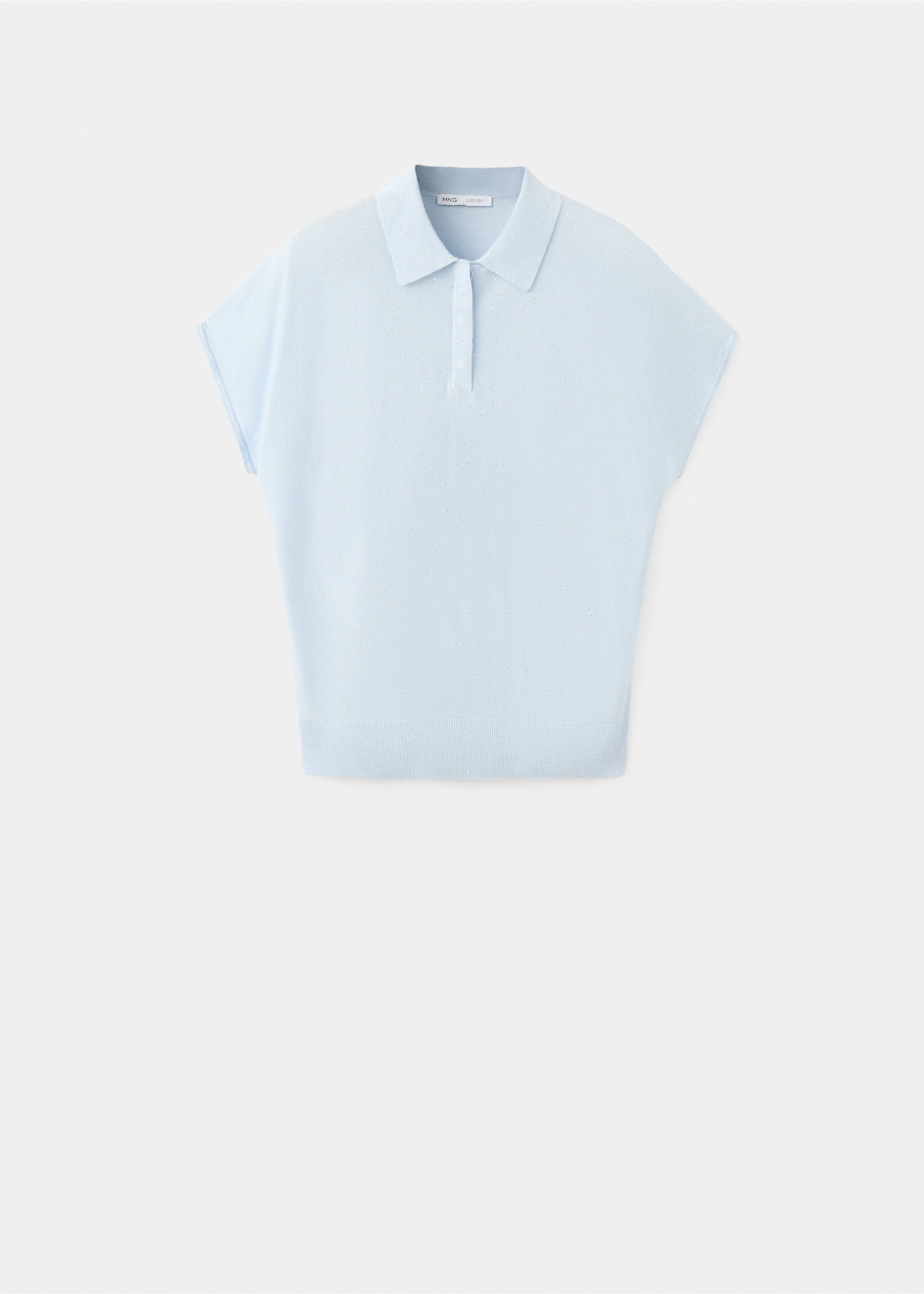 Pull-over col polo - Article sans modèle, Bleu ciel. Ref: 27067140-00.