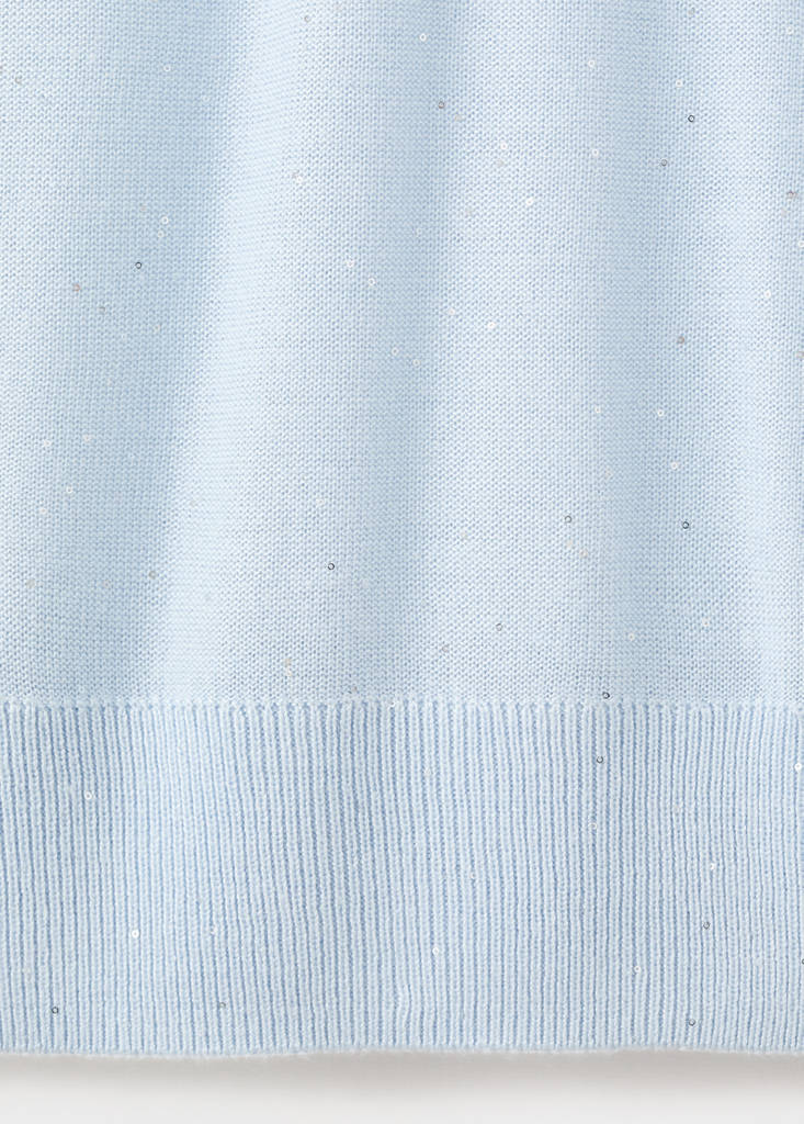 Polo neck sweater — Sky Blue
