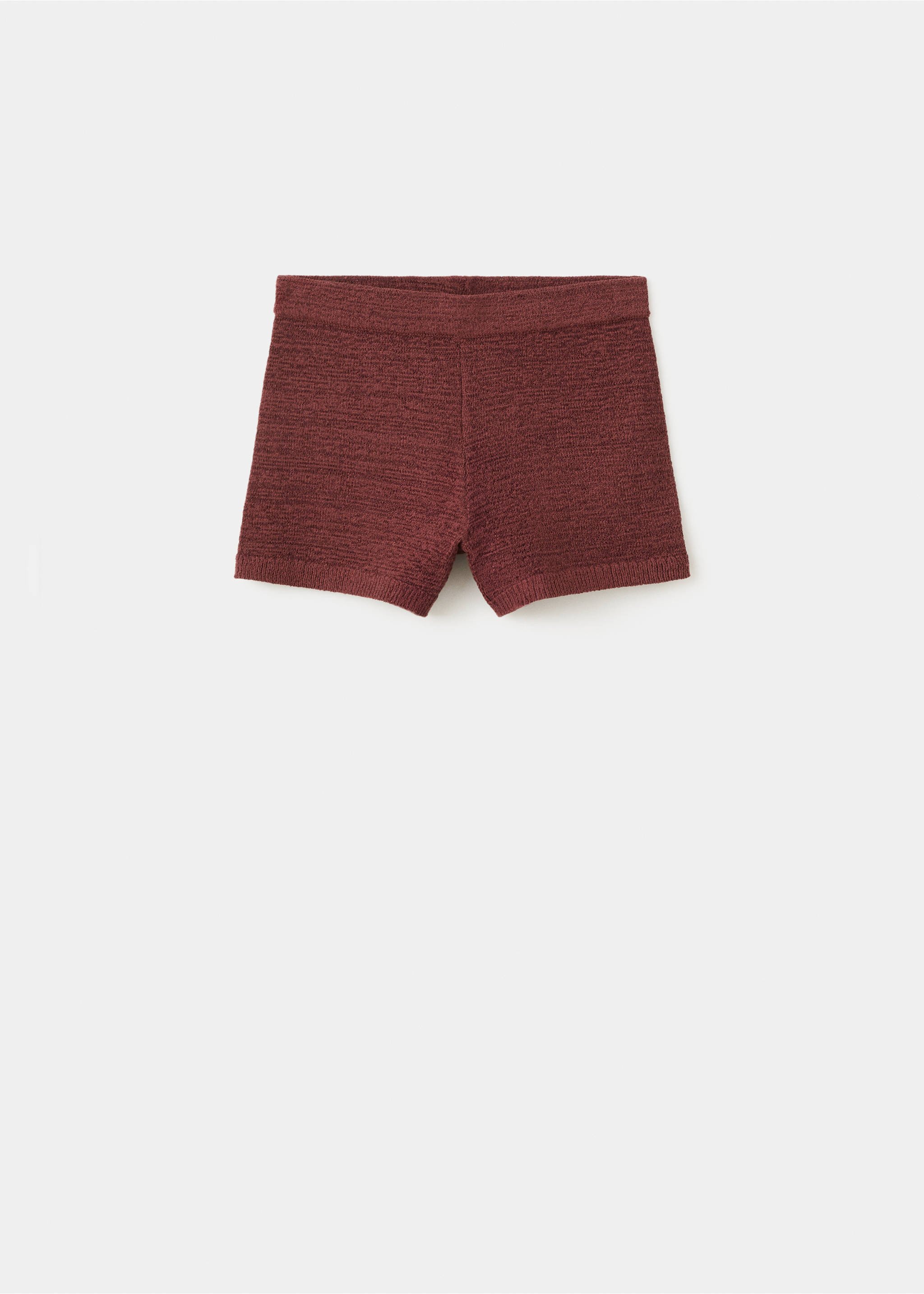 Fitted knitted shorts - Article without model, Burnt Orange. Ref: 27067145-00.