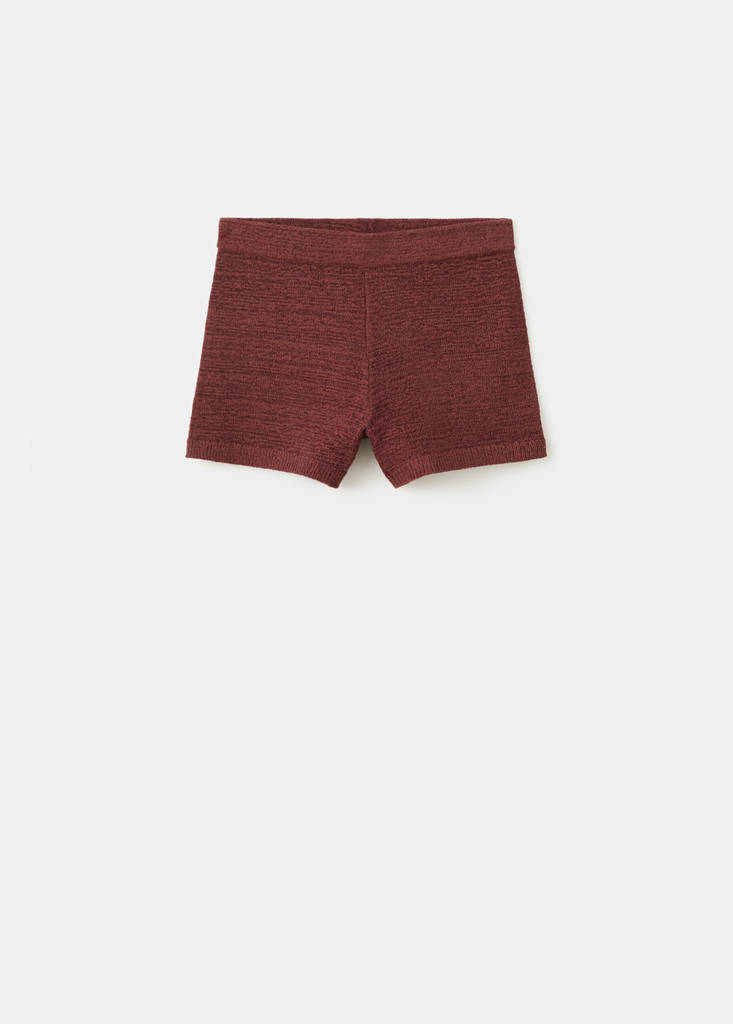 Fitted knitted shorts — Burnt Orange