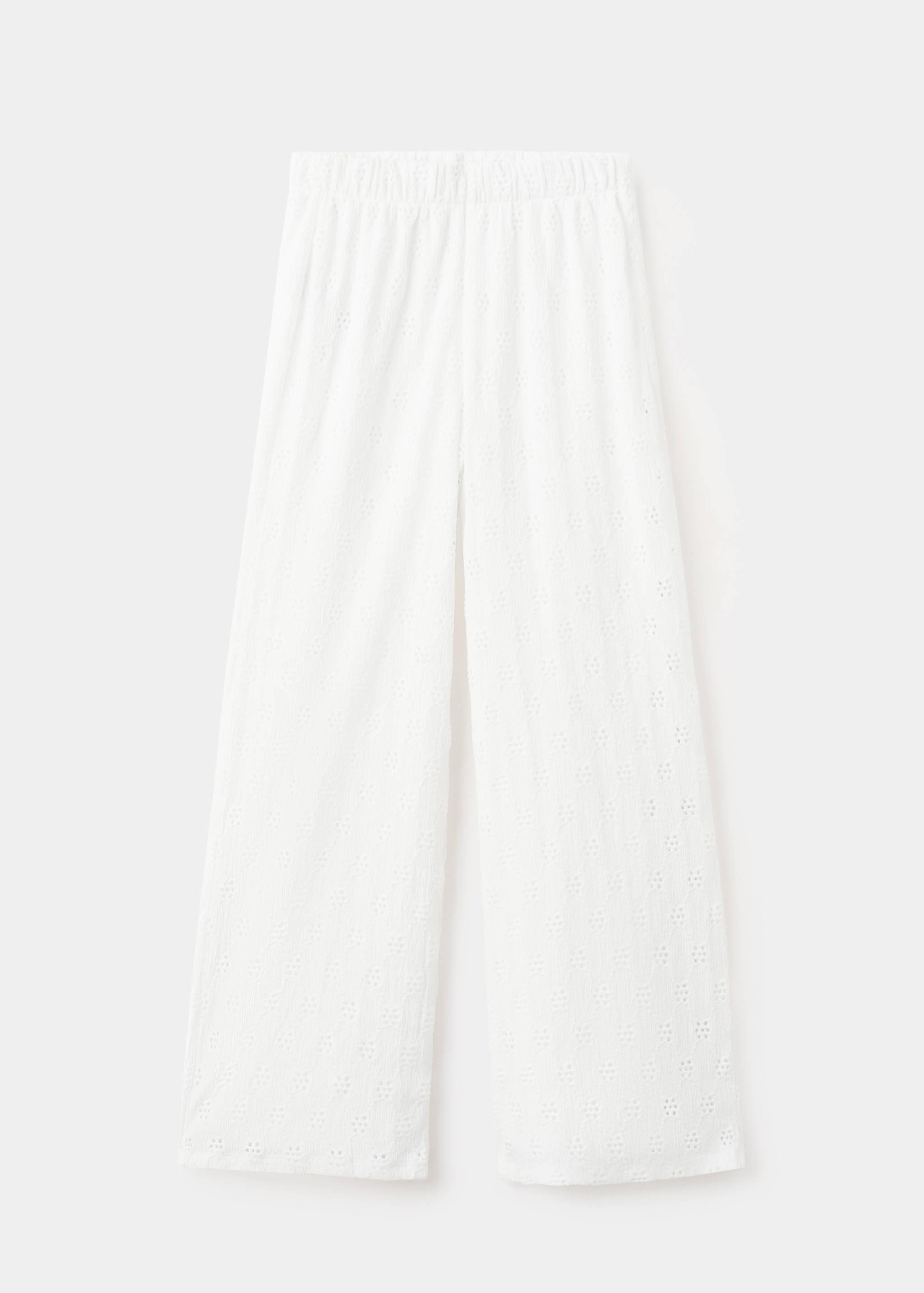Straight trousers with embroidered details - Article without model