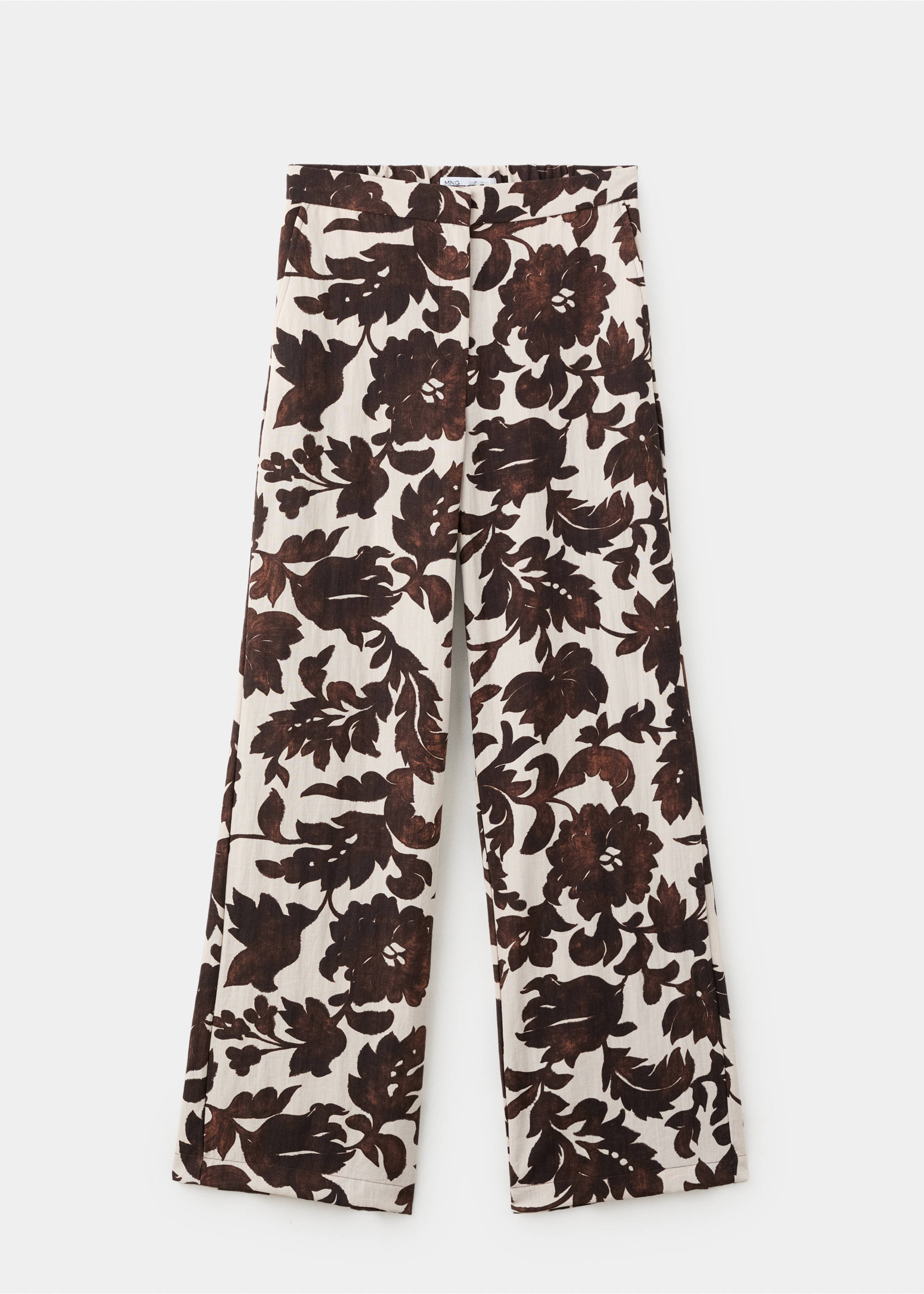 Floral print trousers - Article without model, Brown. Ref: 27067148-00.