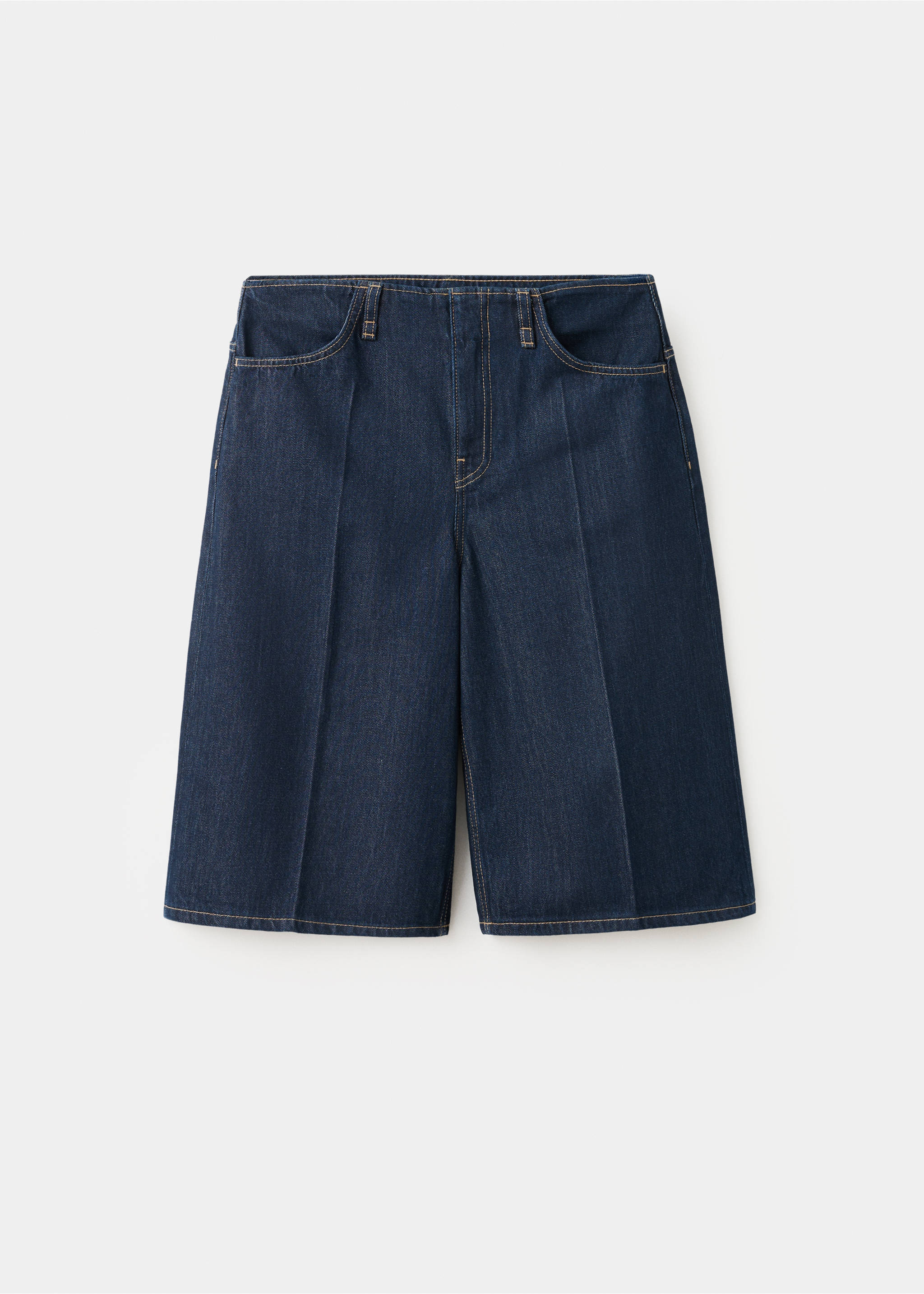 Mid-rise denim jorts - Article without model, Open Blue. Ref: 27067149-01.