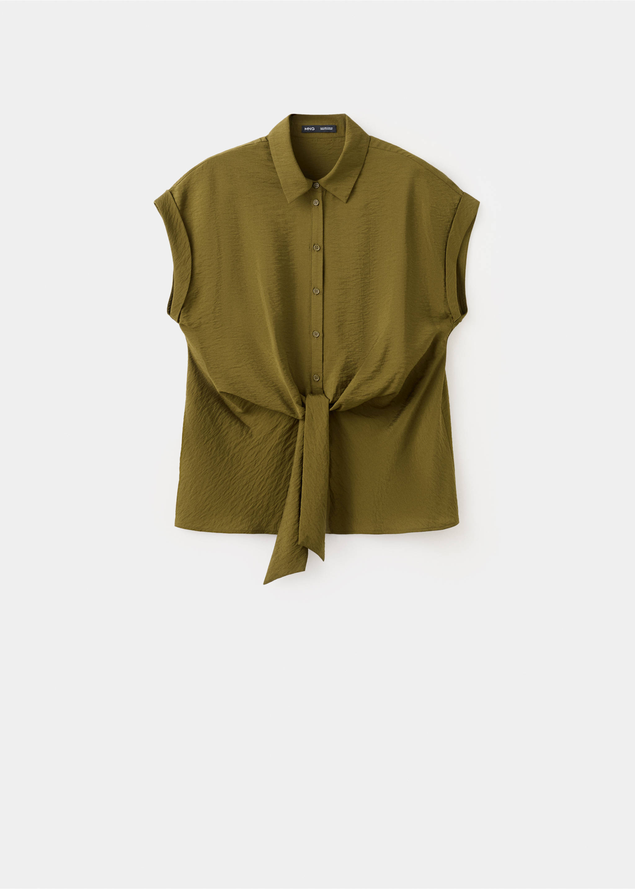 Knot short-sleeve shirt - Article without model, Green. Ref: 27067153-00.