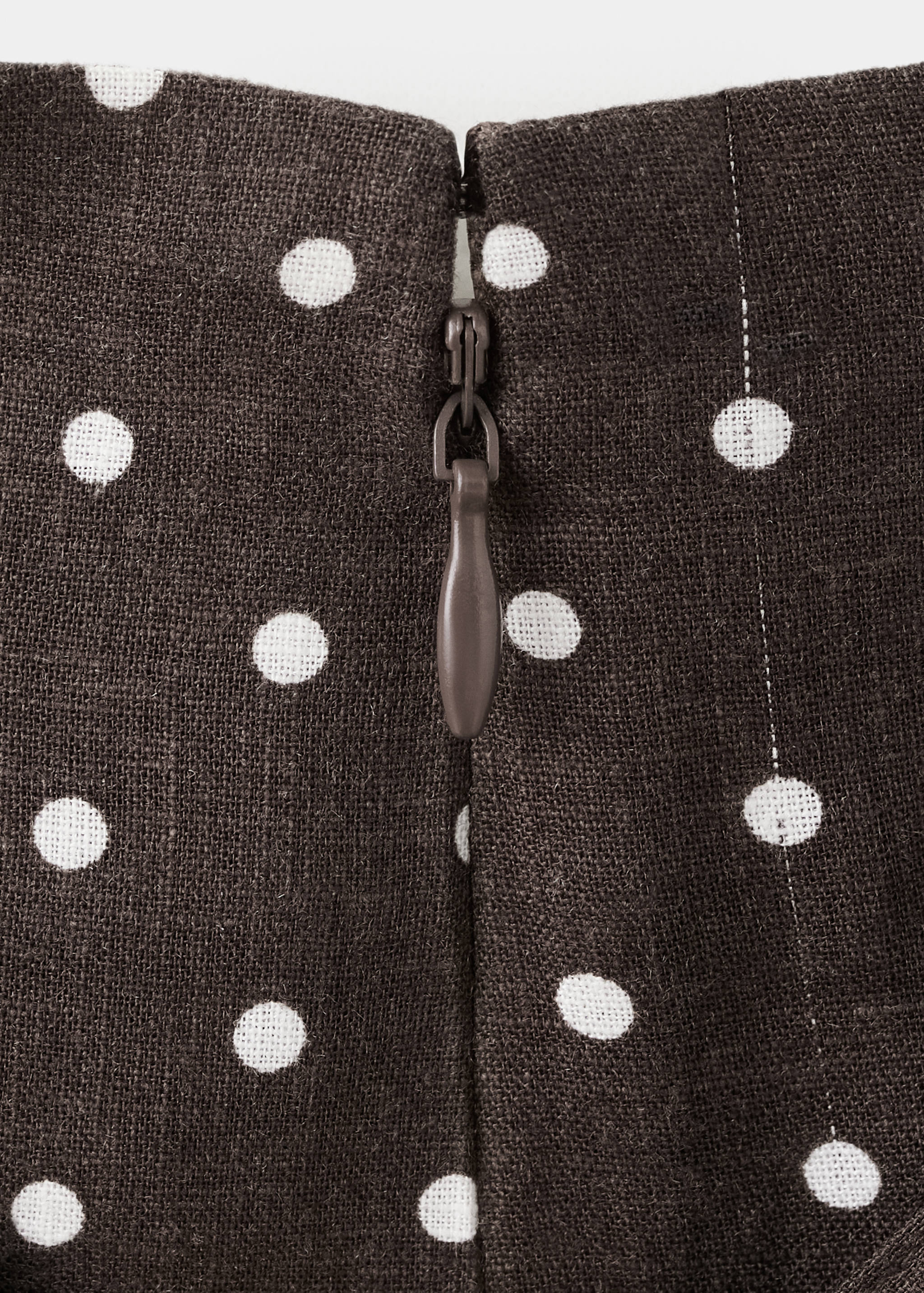 Linen polka dot skirt - Details of the article 0