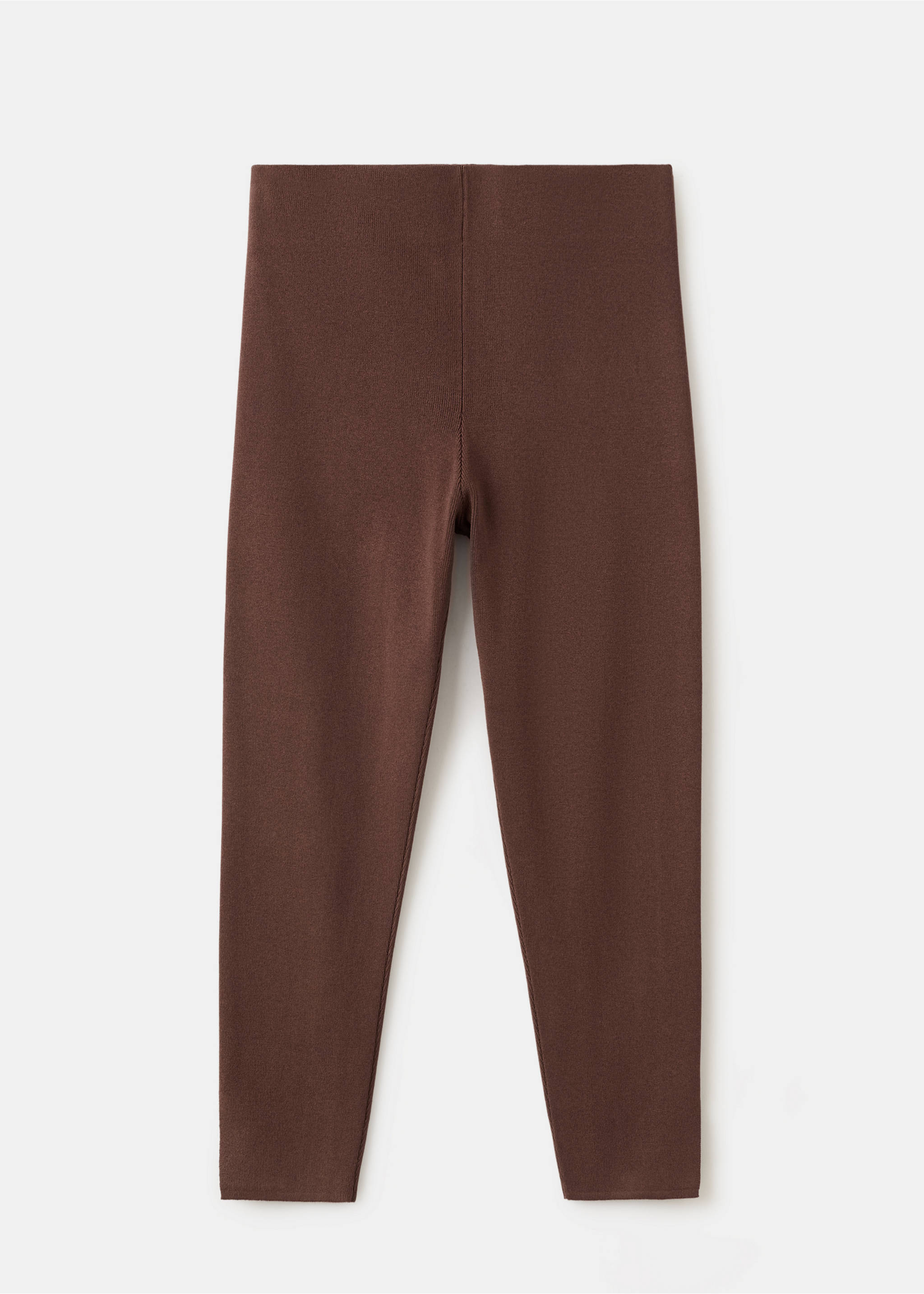 Slit hem capri trousers - Article without model, Chocolate. Ref: 27067155-00.