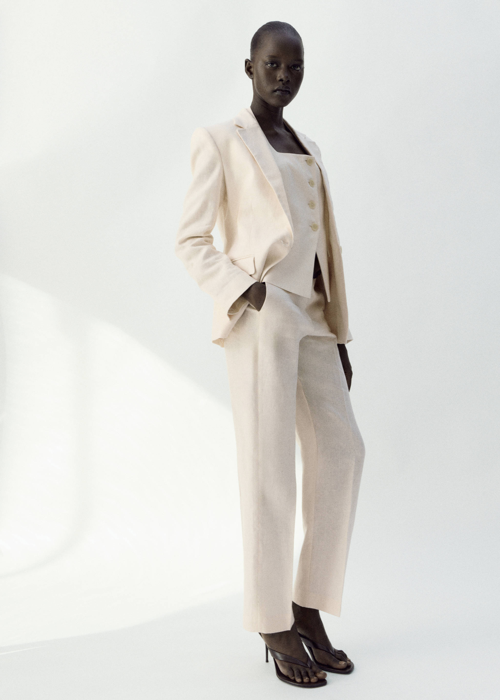 Linen suit waistcoat - General plane