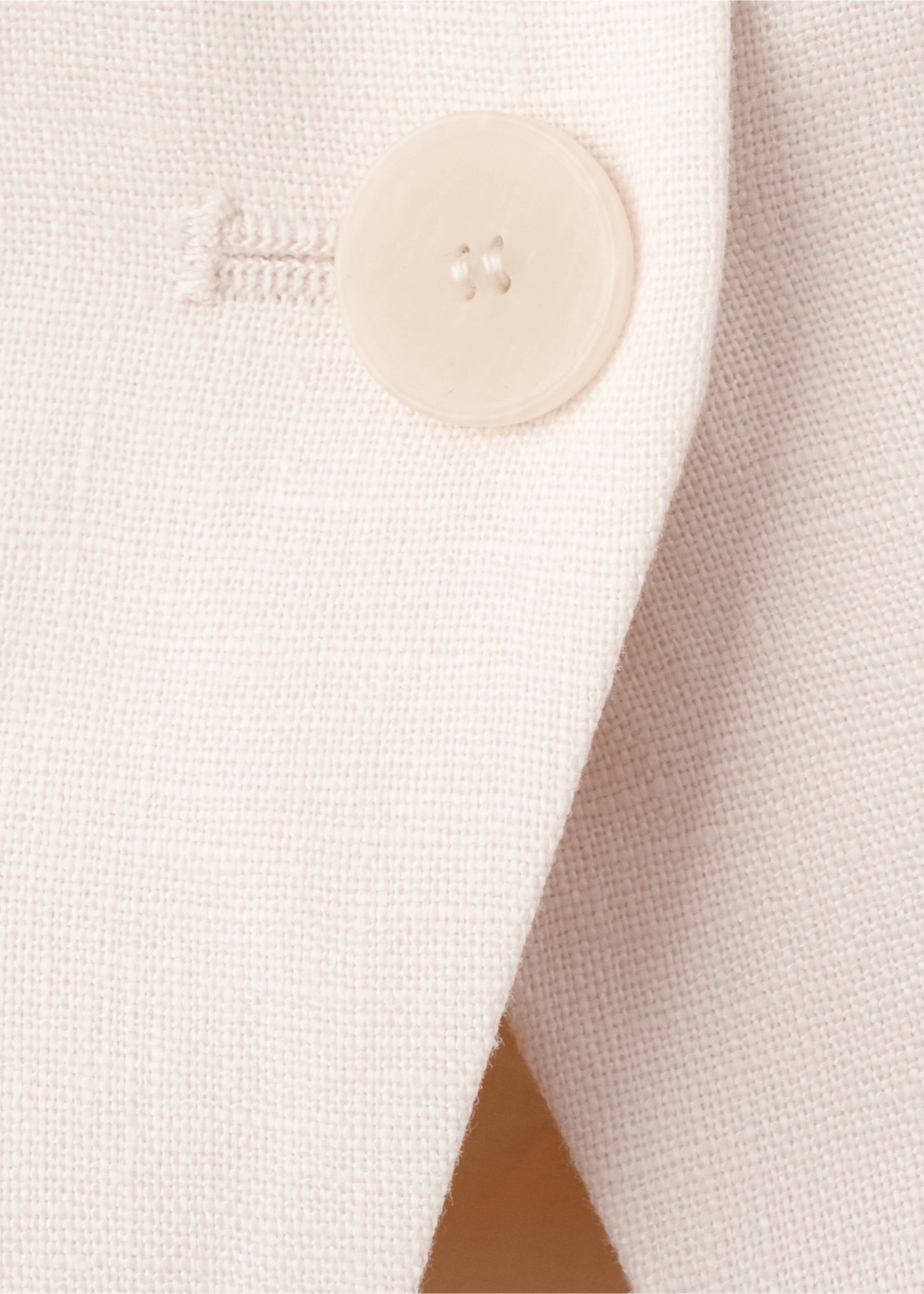 Linen suit waistcoat - Details of the article 8, Ecru. Ref: 27067156-00.