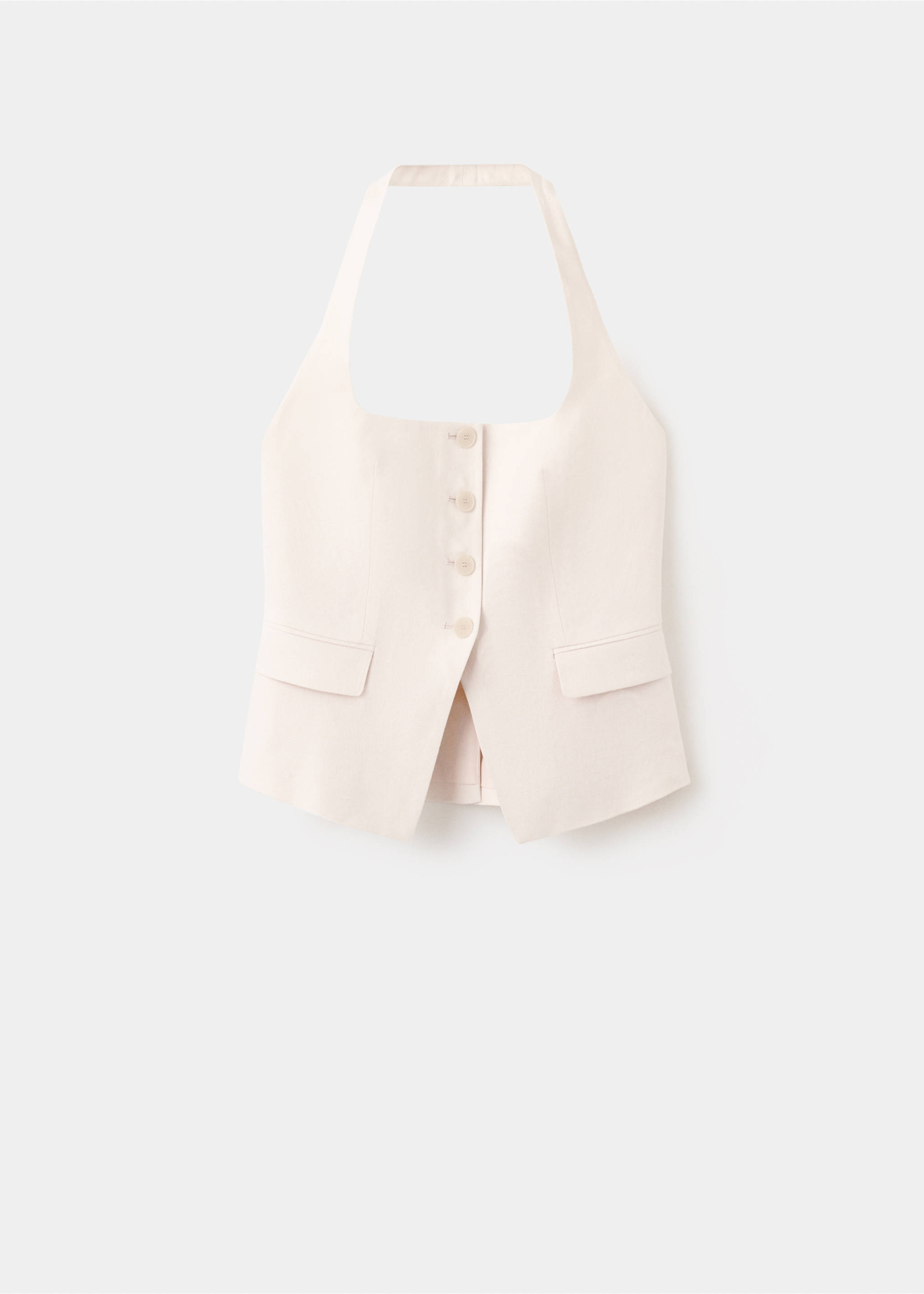 Linen suit waistcoat - Article without model, Ecru. Ref: 27067156-00.