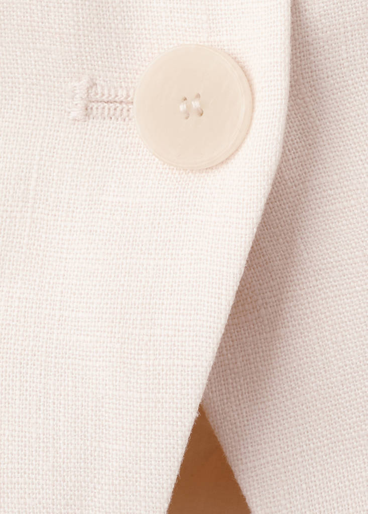 Linen suit waistcoat — Ecru