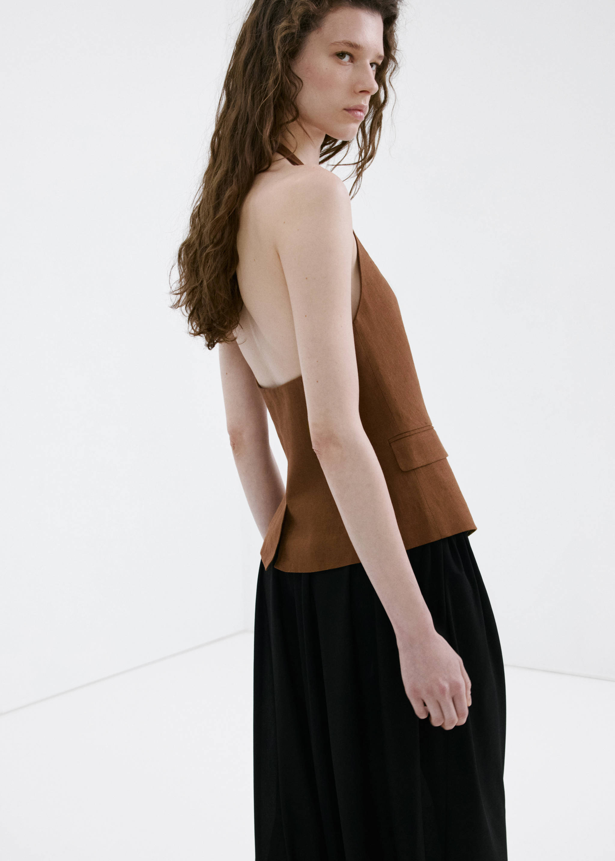 Linen suit waistcoat - Reverse of the article