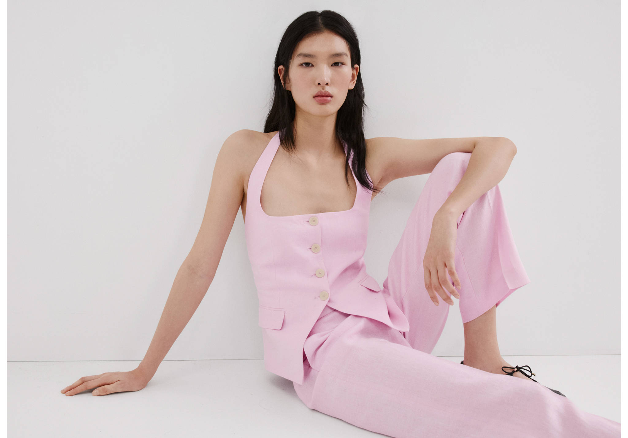 Linen suit waistcoat - Panoramic plane