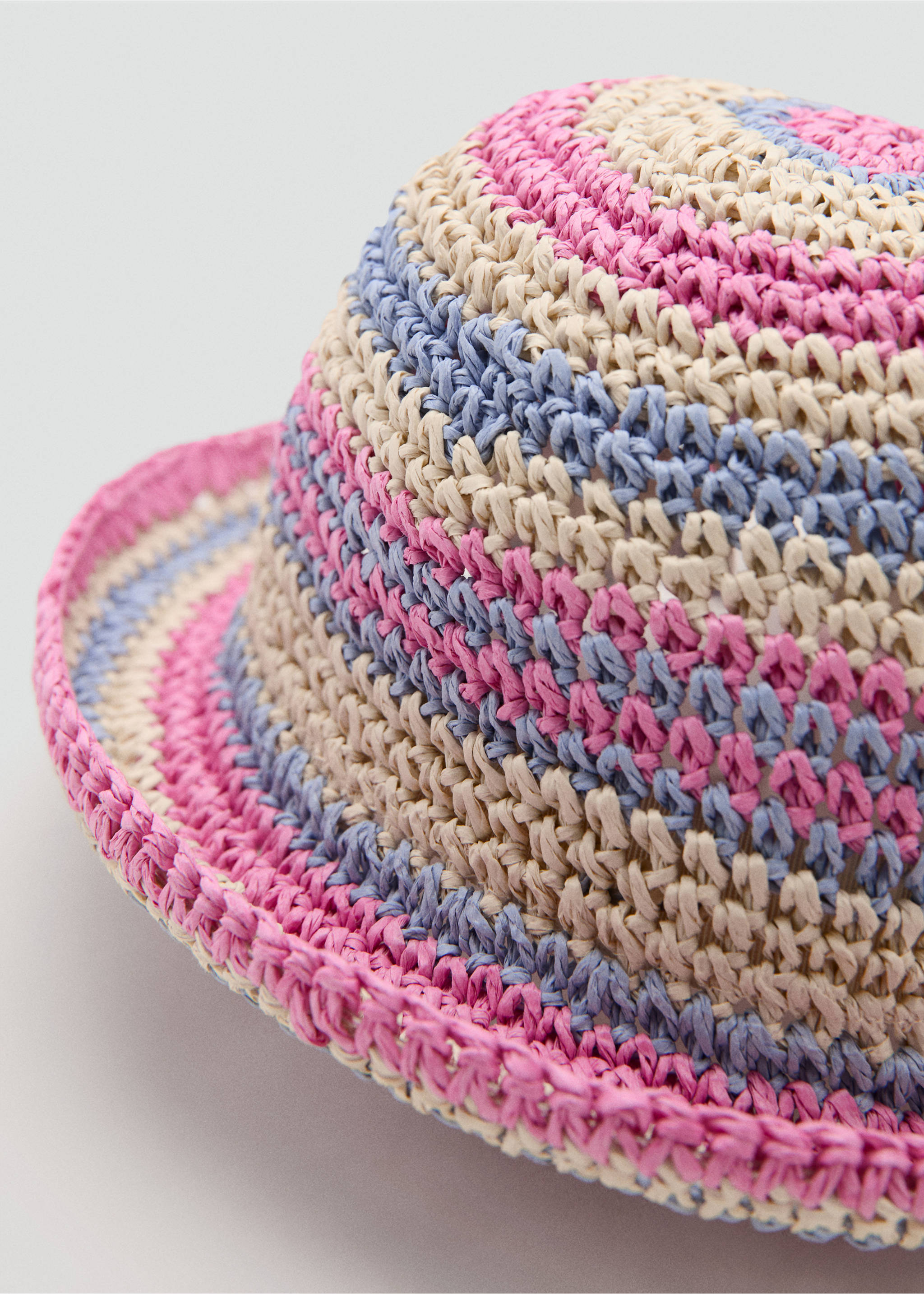 Multicoloured braided hat - Medium plane, Sand. Ref: 27067157-00.