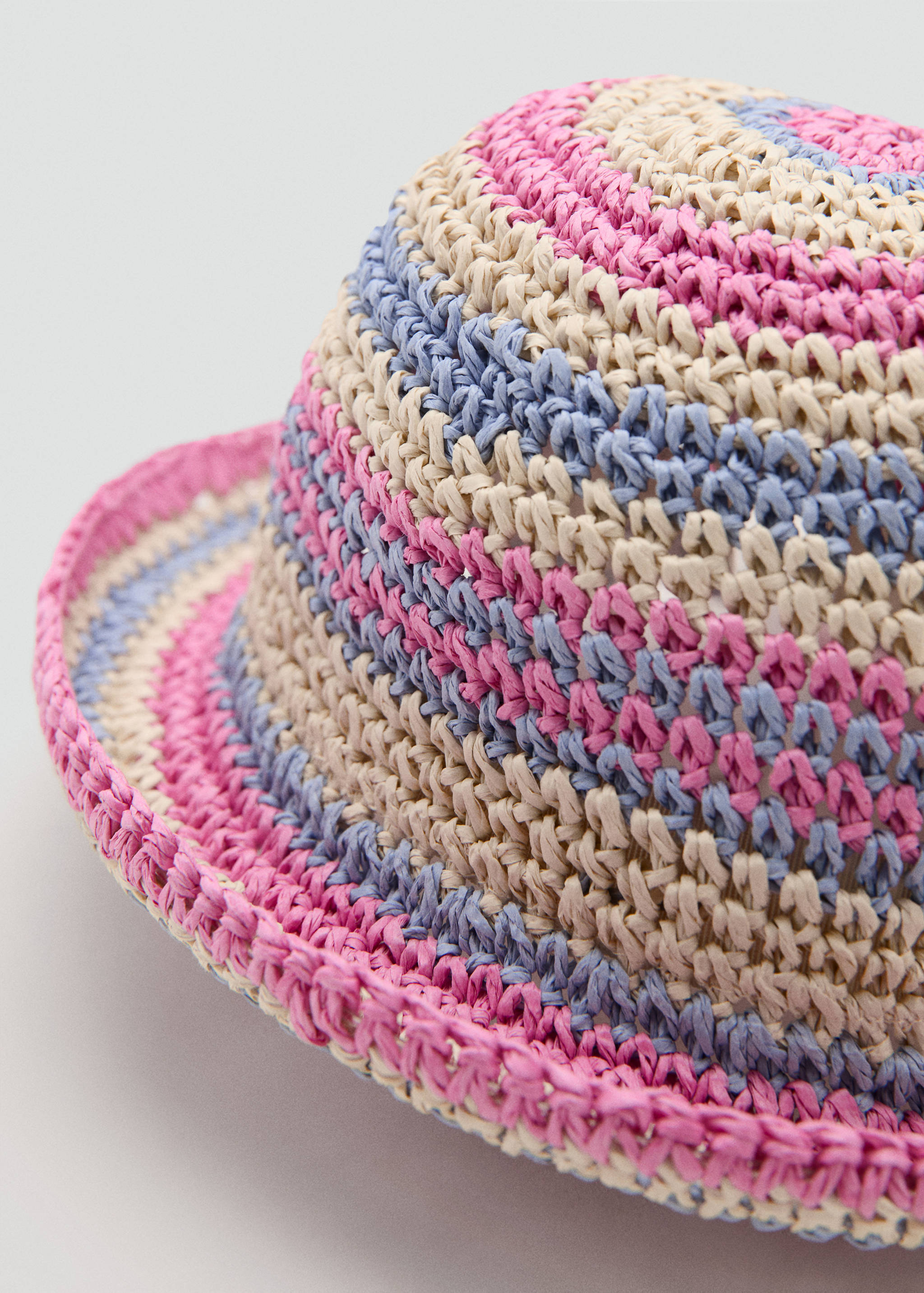 Multicoloured braided hat - Medium plane