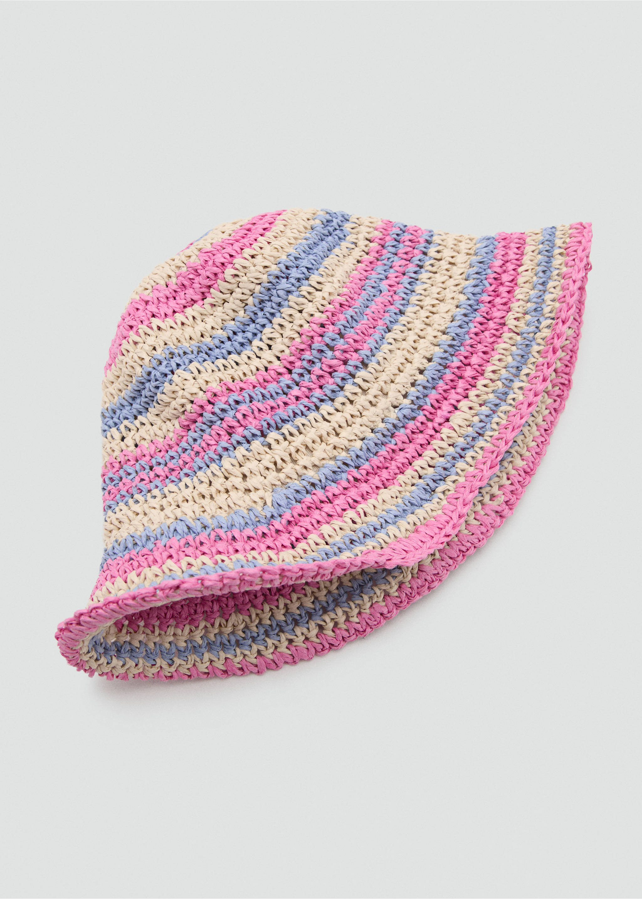 Multicoloured braided hat - Details of the article 2, Sand. Ref: 27067157-00.