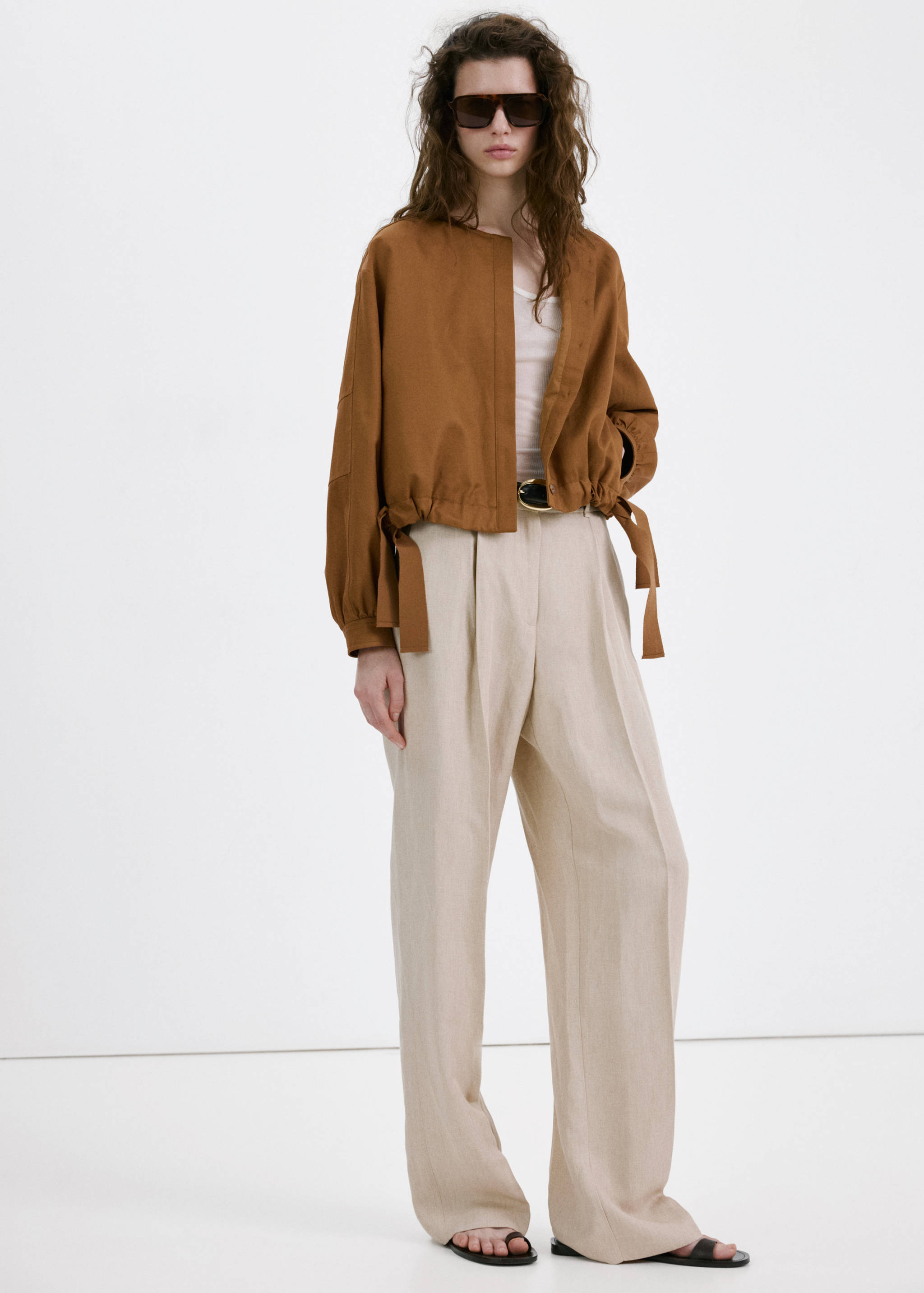 Lyocell jacket with elastics - General plane