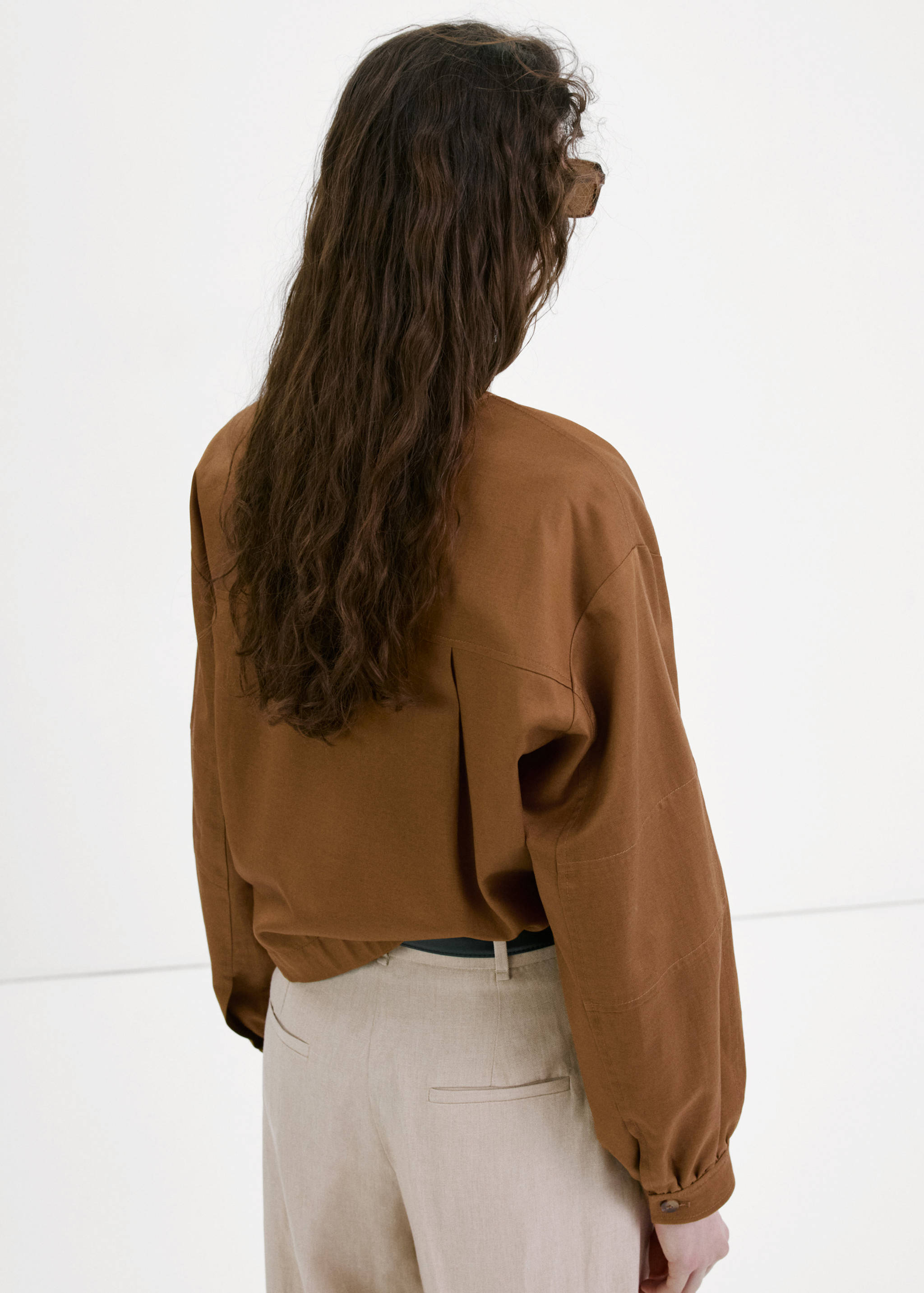 Lyocell jacket with elastics - Reverse of the article