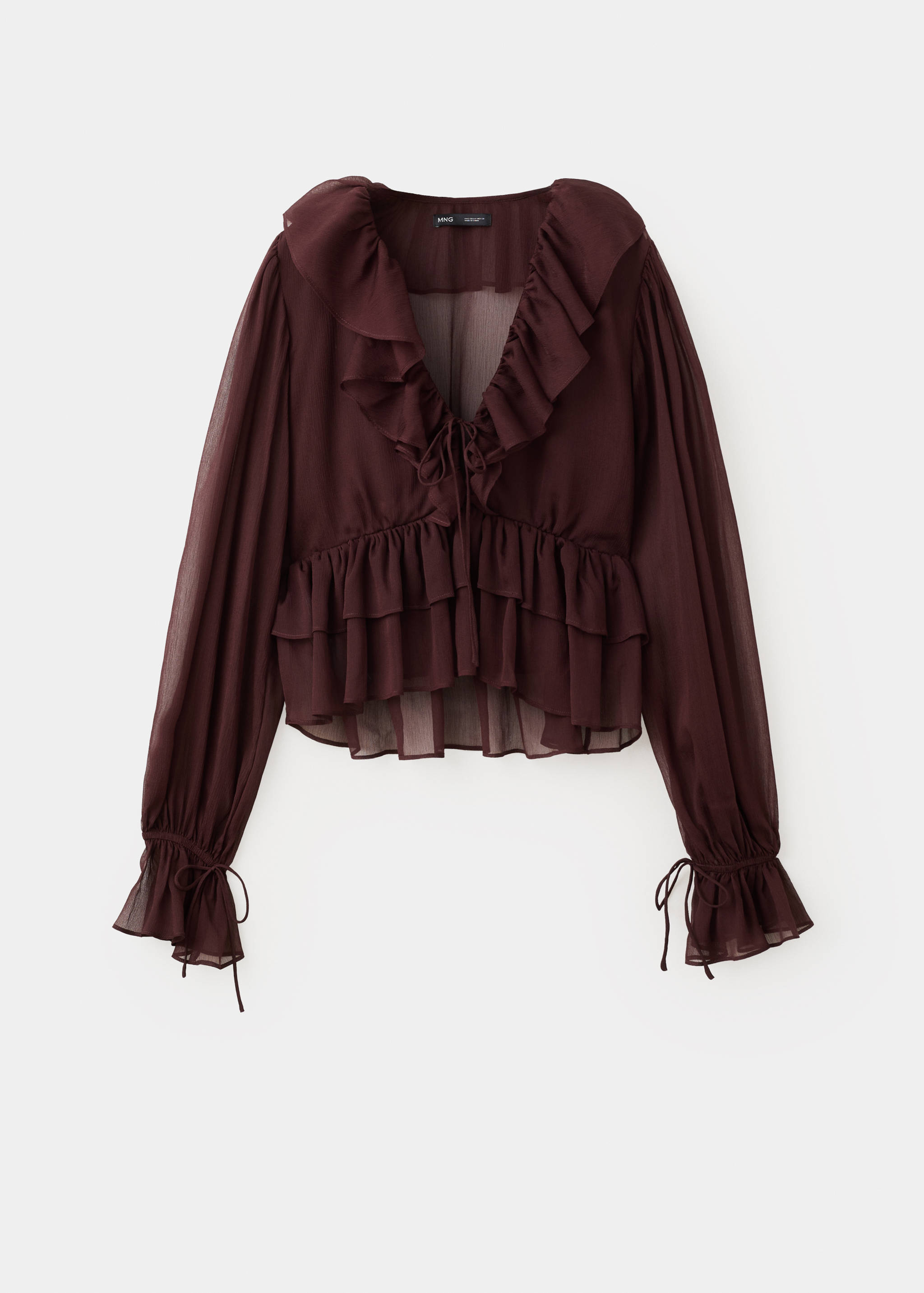 Fluid ruffled blouse - Article without model