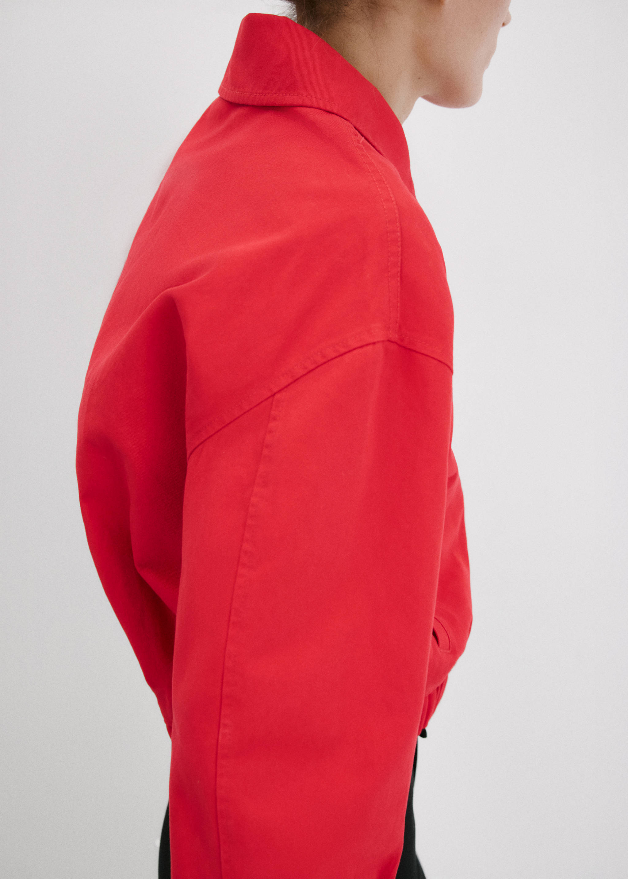 Bomber jacket with shirt collar - Details of the article 1