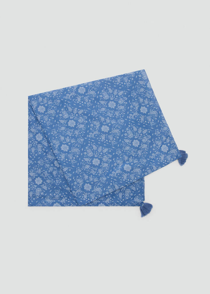 Printed beach towel — Blue