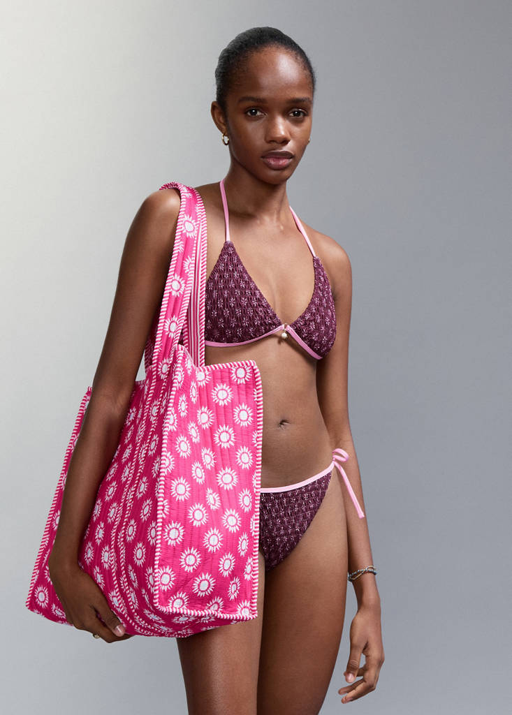 Printed sun tote bag — Pink