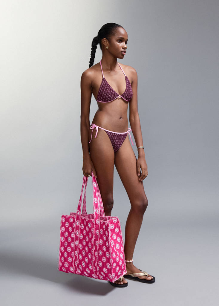 Printed sun tote bag — Pink