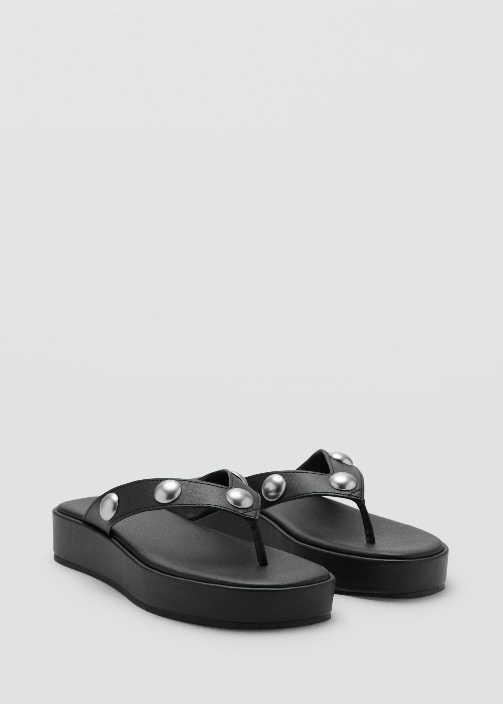 Studded sandals - Medium plane, Black. Ref: 27067778-00.