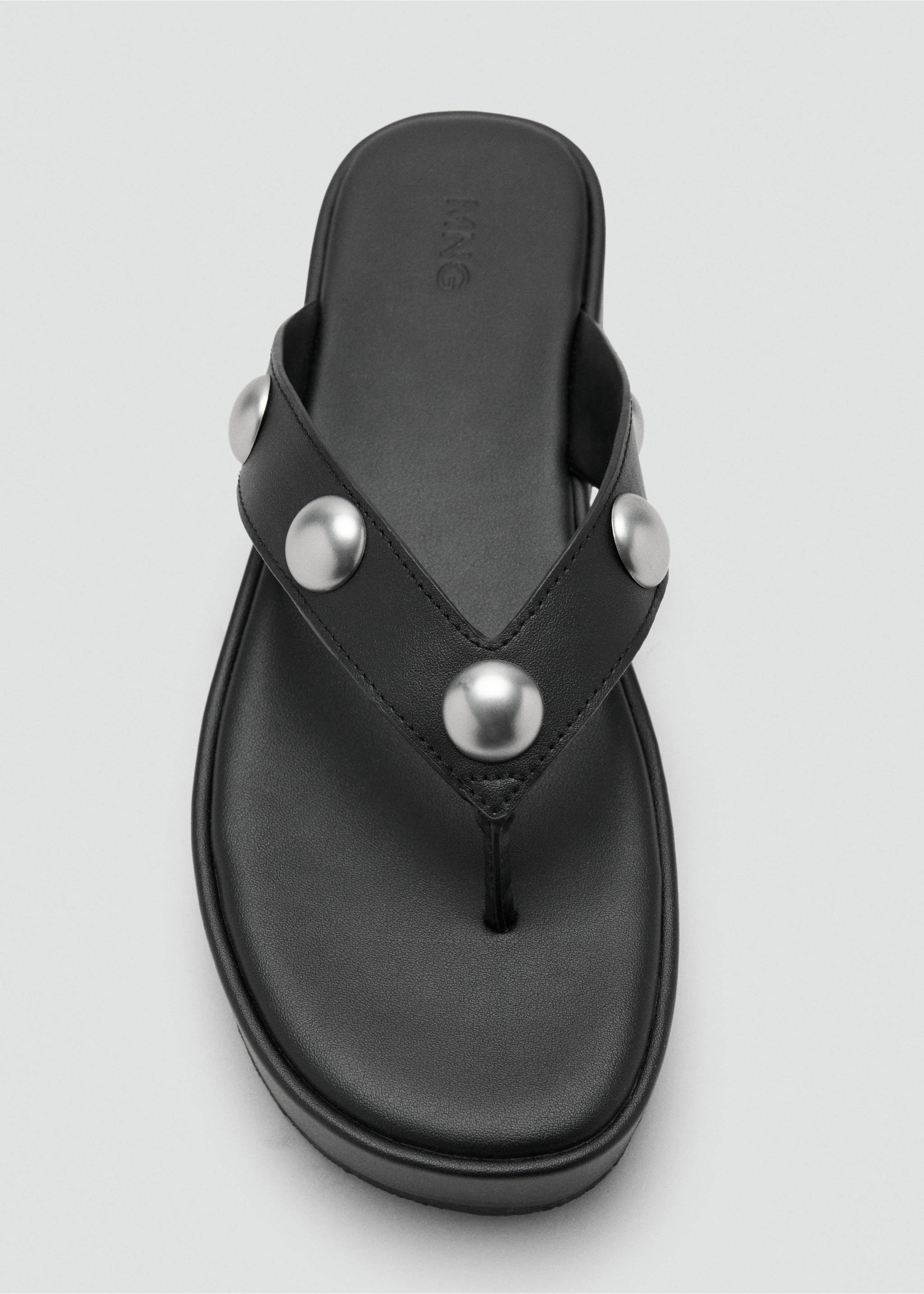 Studded sandals - Details of the article 2, Black. Ref: 27067778-00.