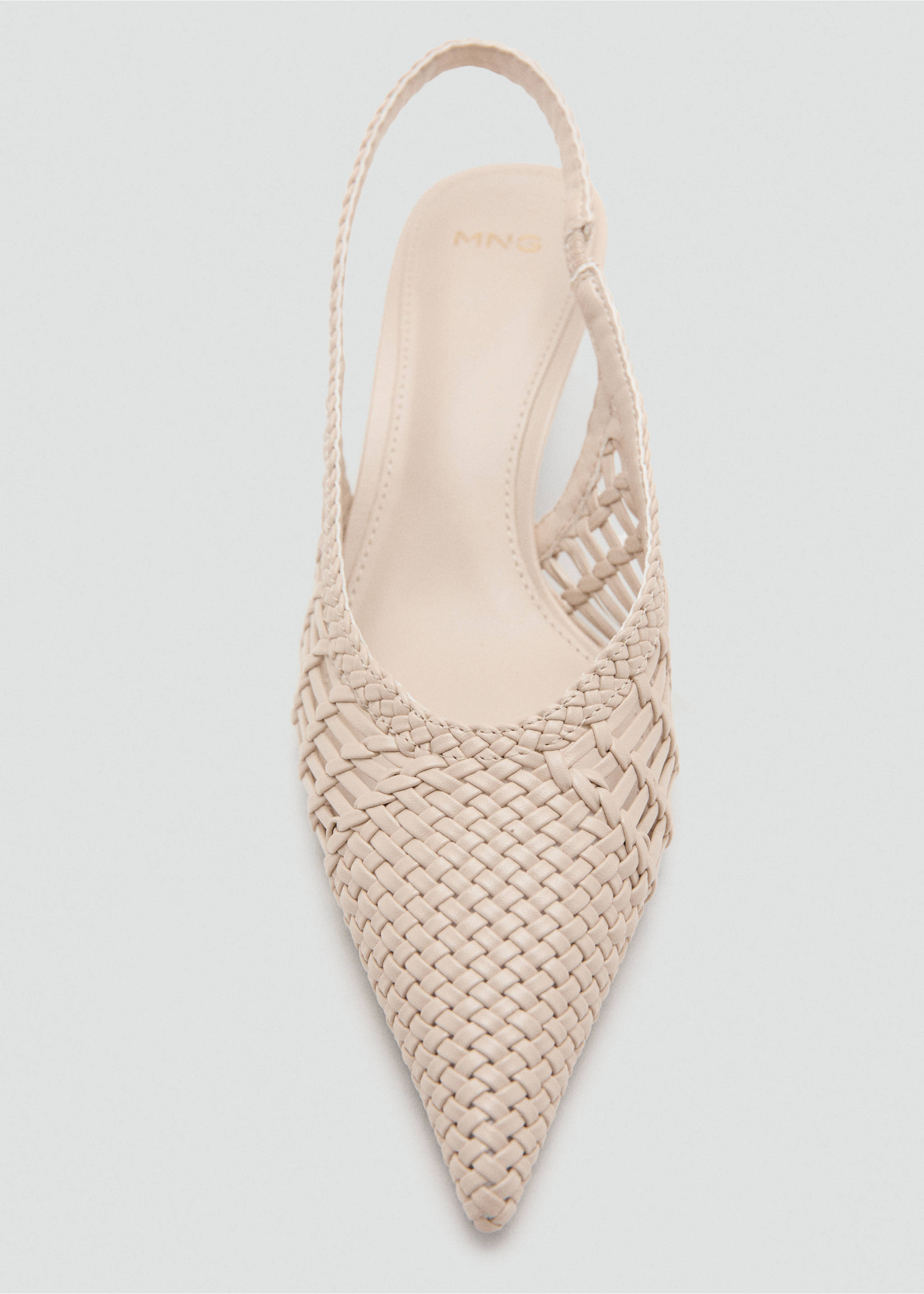 Woven toe cap shoe - Details of the article 3, Ecru. Ref: 27067780-00.