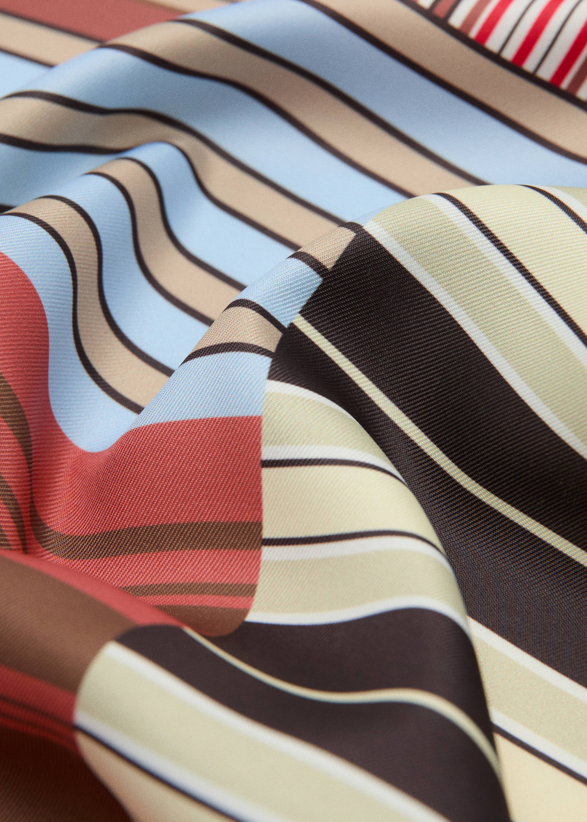 Geometric stripe-print scarf - Medium plane