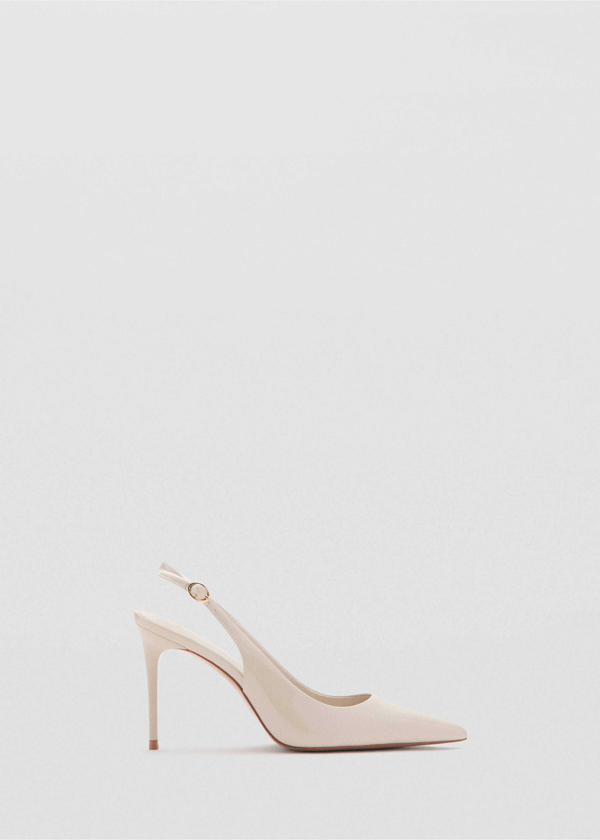Patent leather heel shoes - Article without model, Ecru. Ref: 27067787-00.