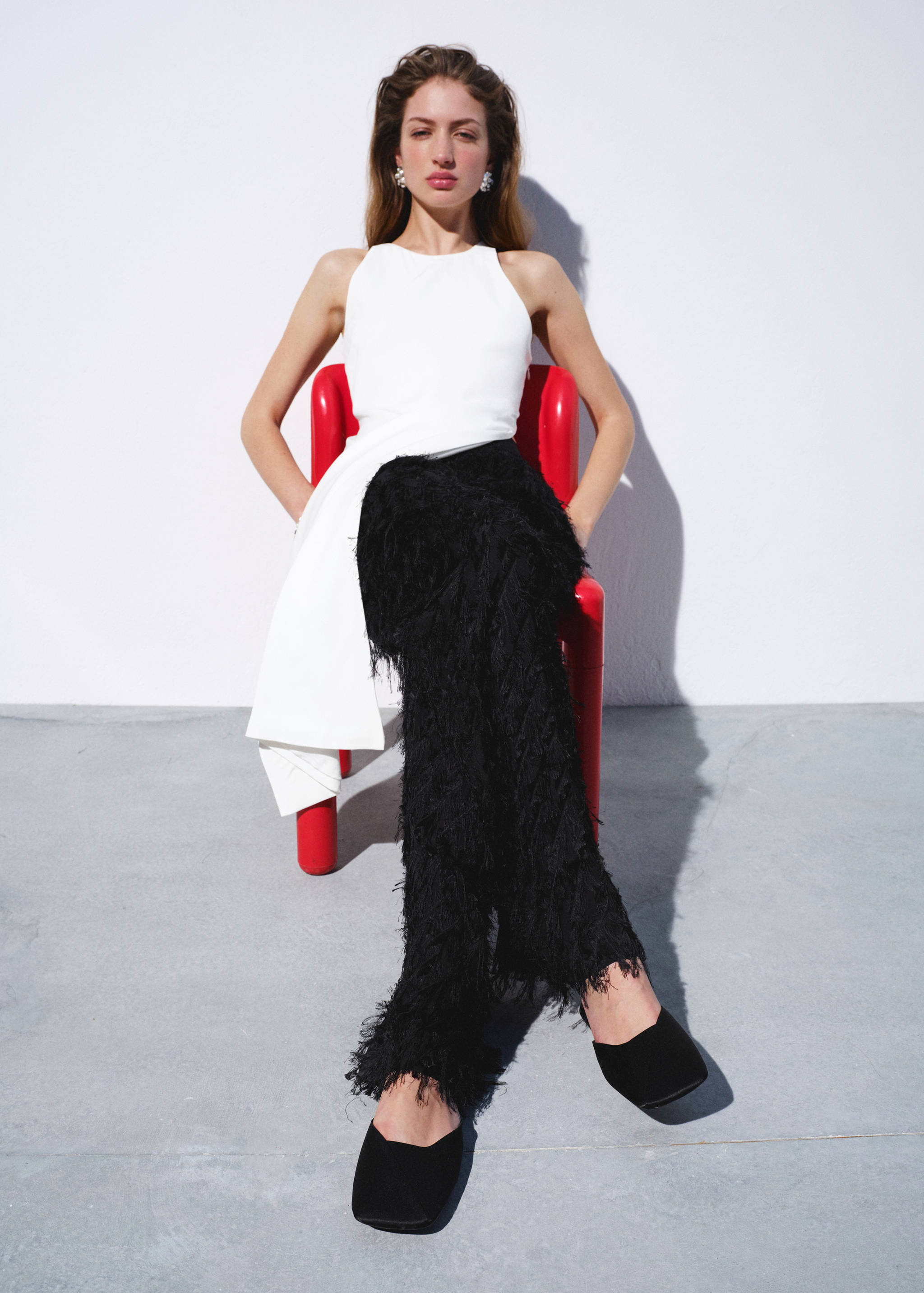 Leather flat shoes - General plane