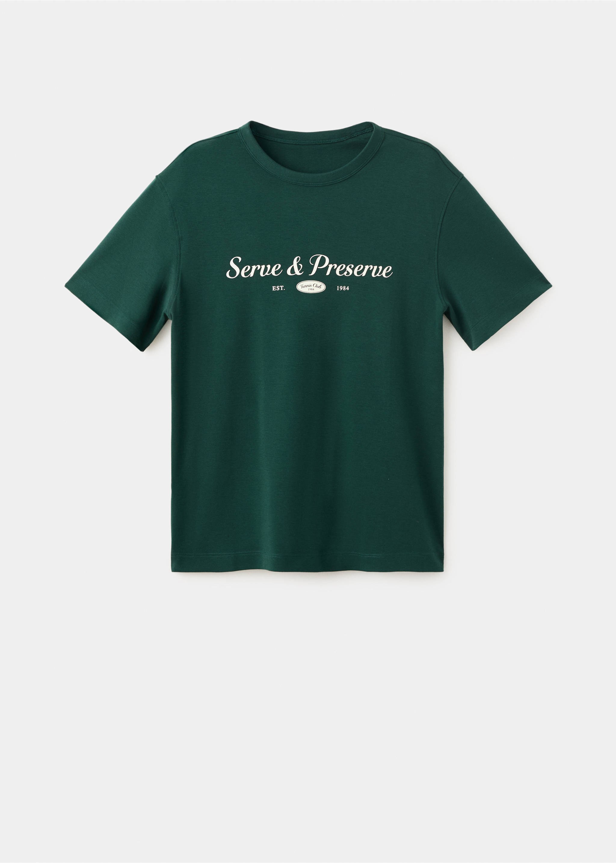 100% cotton printed t-shirt - Article without model, Dark Green. Ref: 27067792-00.