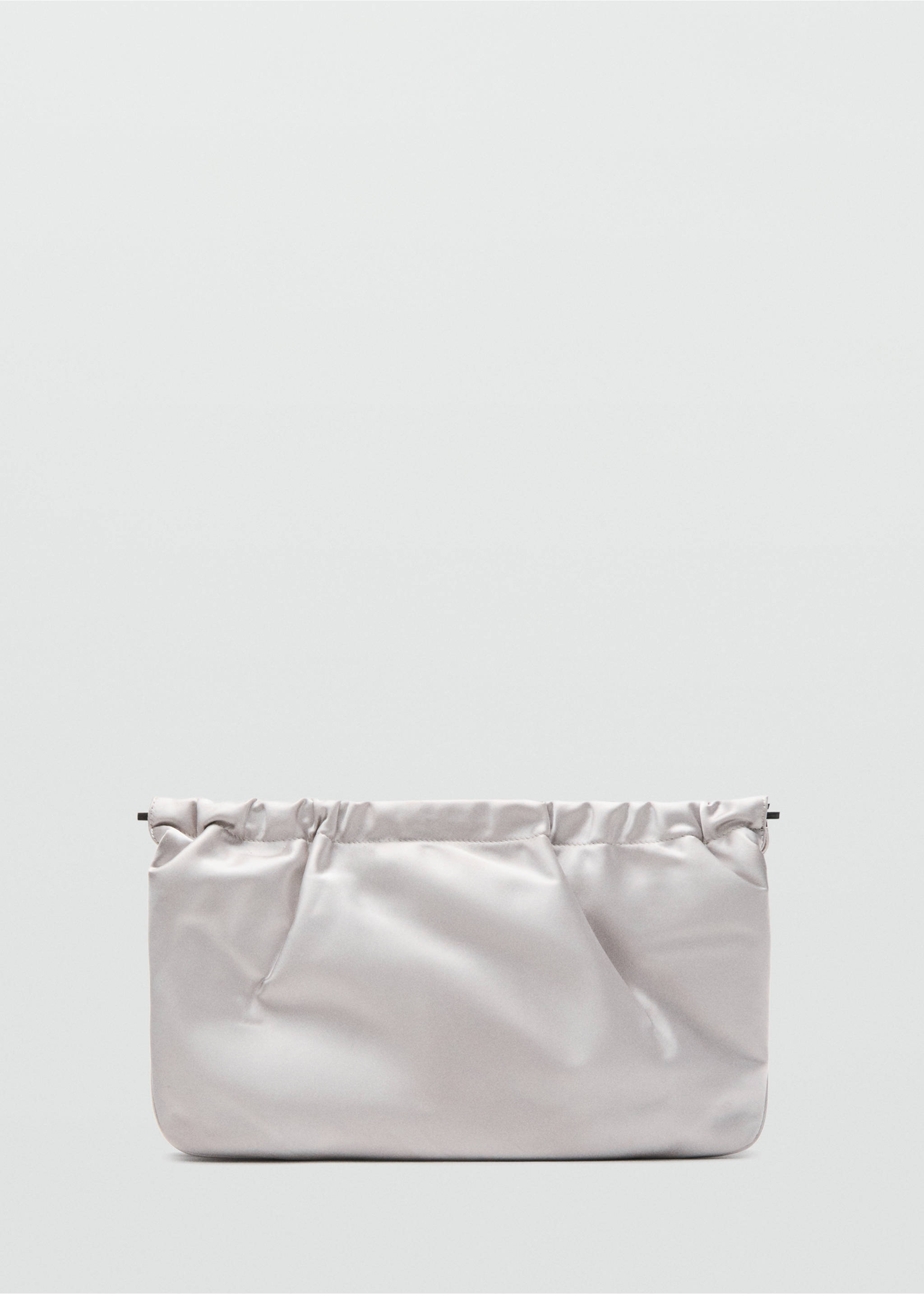 Satin handbag - Article without model, Light/Pastel Grey. Ref: 27067795-00.