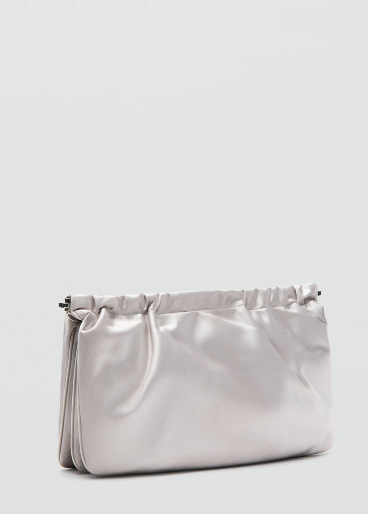 Satin handbag — Light/Pastel Grey