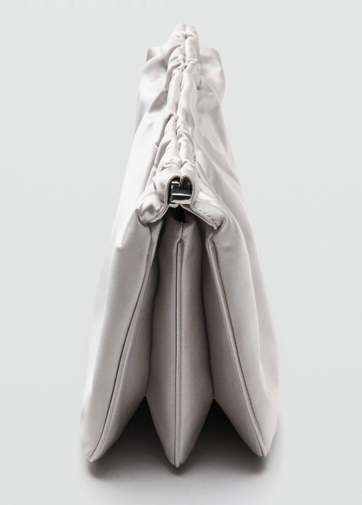 Satin handbag — Light/Pastel Grey