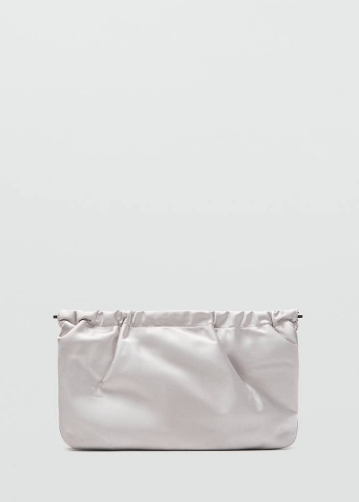 Satin handbag — Light/Pastel Grey