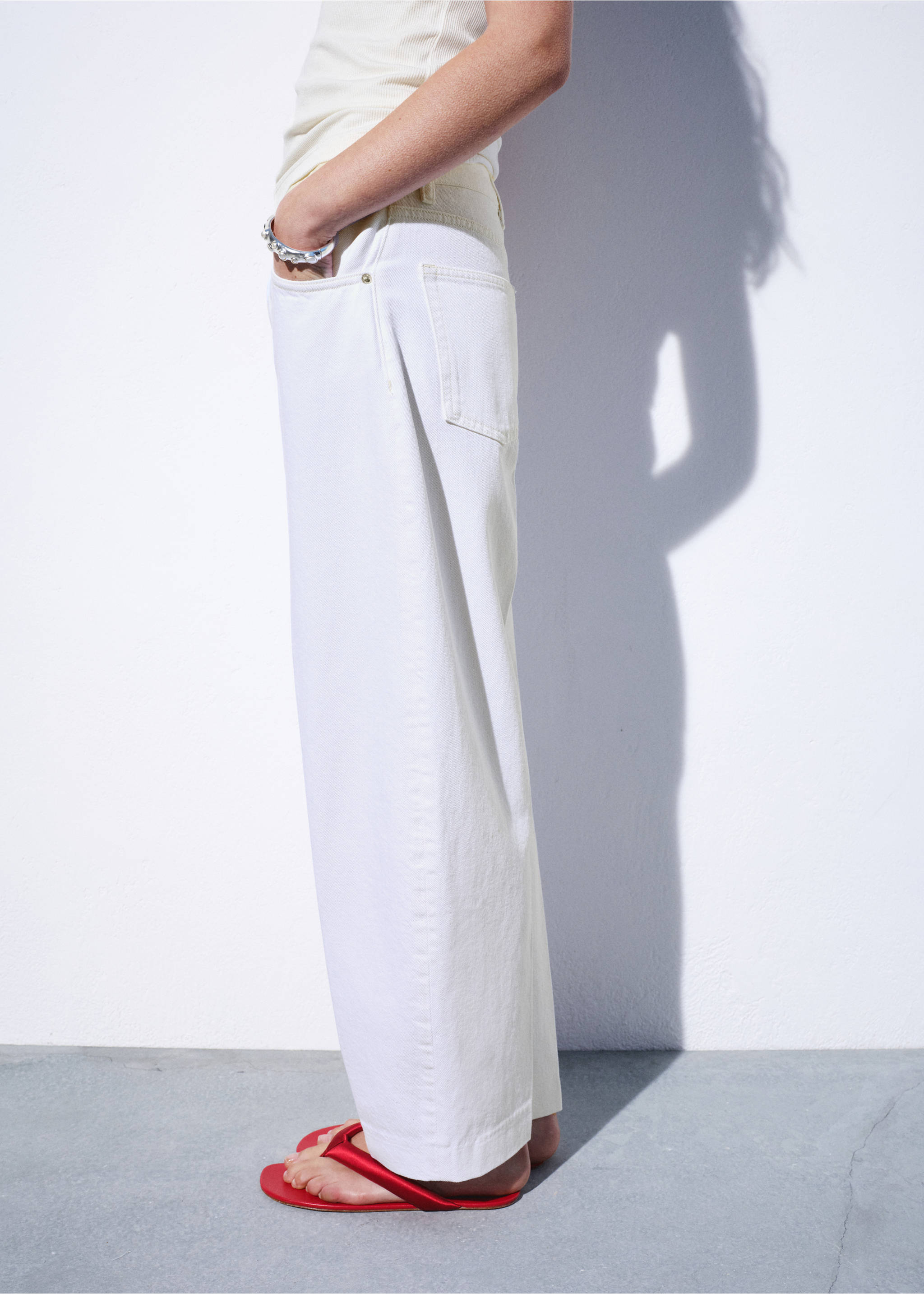 High-rise balloon jeans - Medium plane, Off White. Ref: 27067796-00.