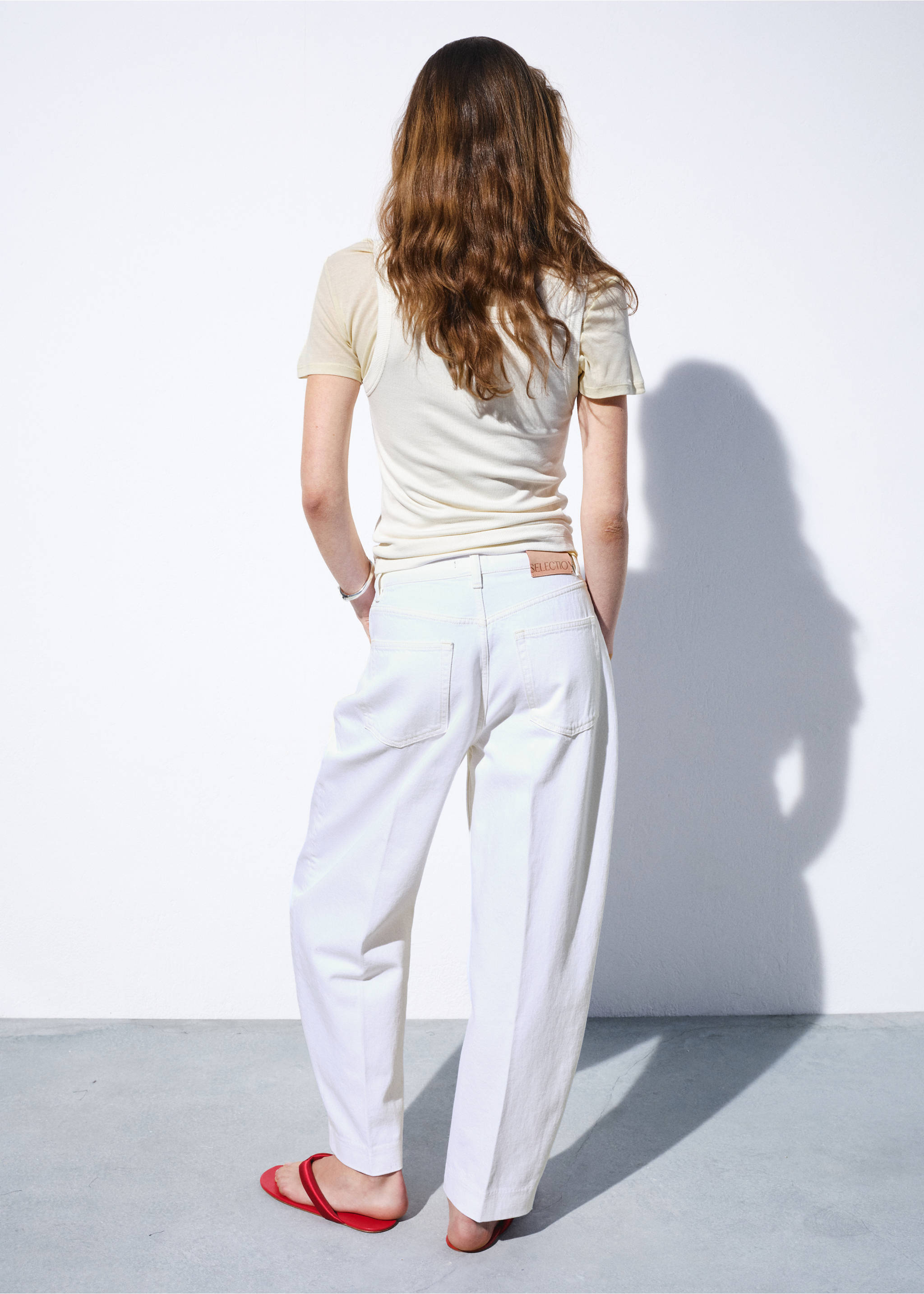 High-rise balloon jeans - Reverse of the article, Off White. Ref: 27067796-00.
