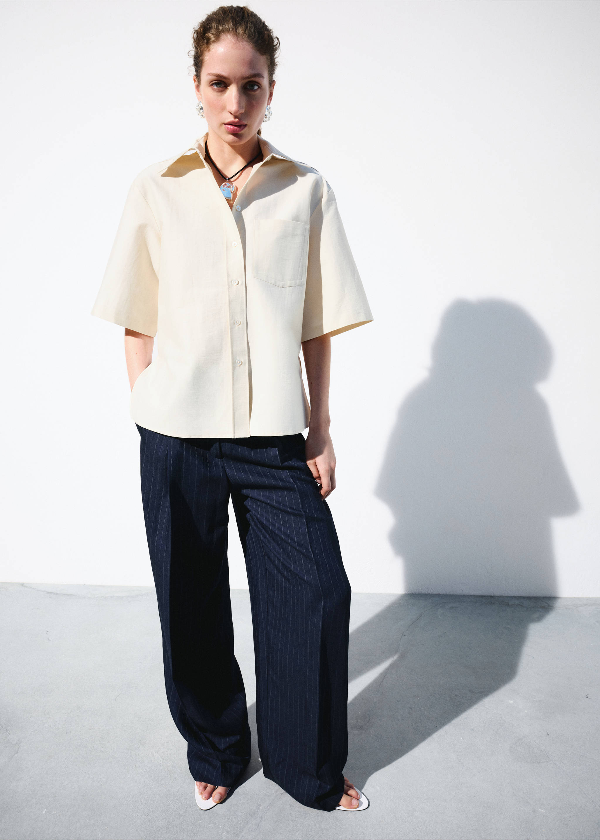 Camisa manga corta  lazada - Plano general, Beige. Ref: 27067798-00.