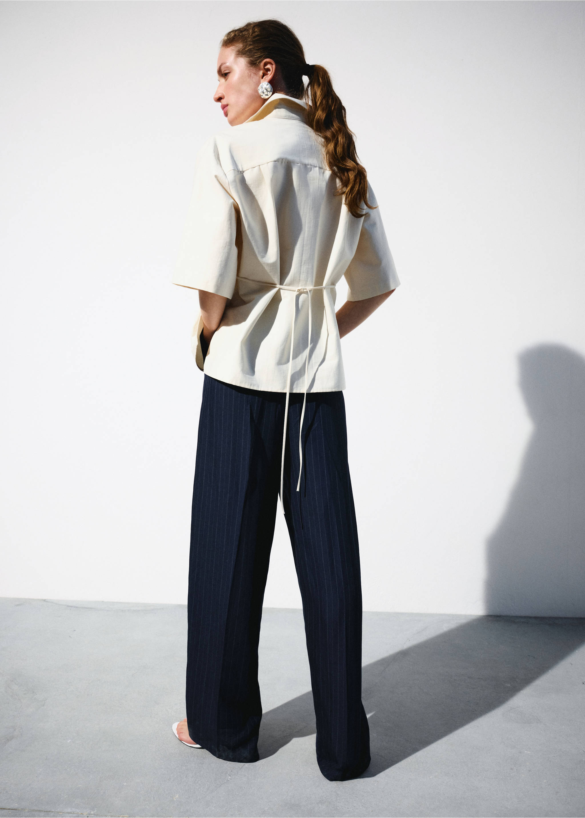 Camisa manga corta  lazada - Reverso del artículo, Beige. Ref: 27067798-00.