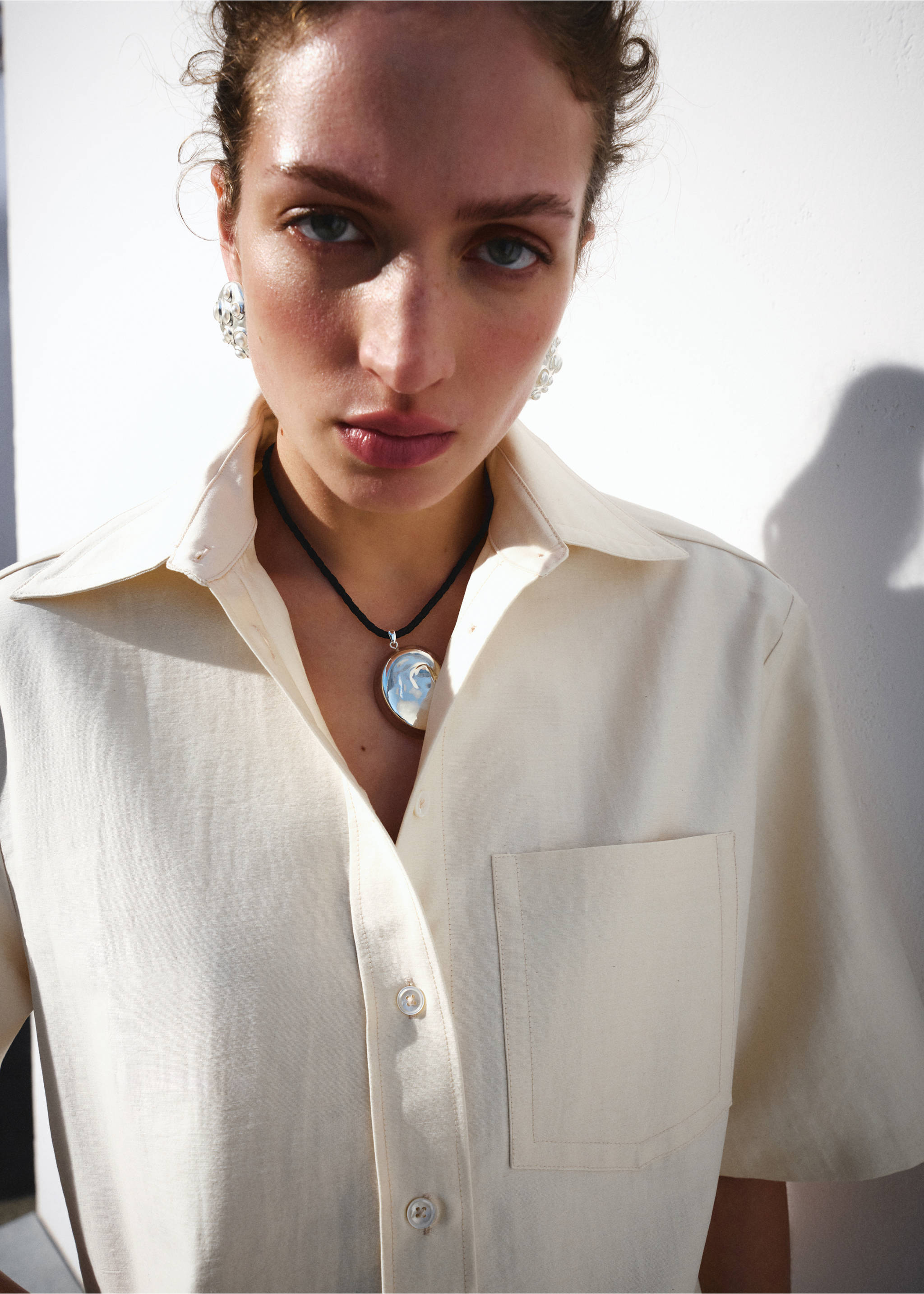 Camisa manga corta  lazada - Detalle del artículo 1, Beige. Ref: 27067798-00.