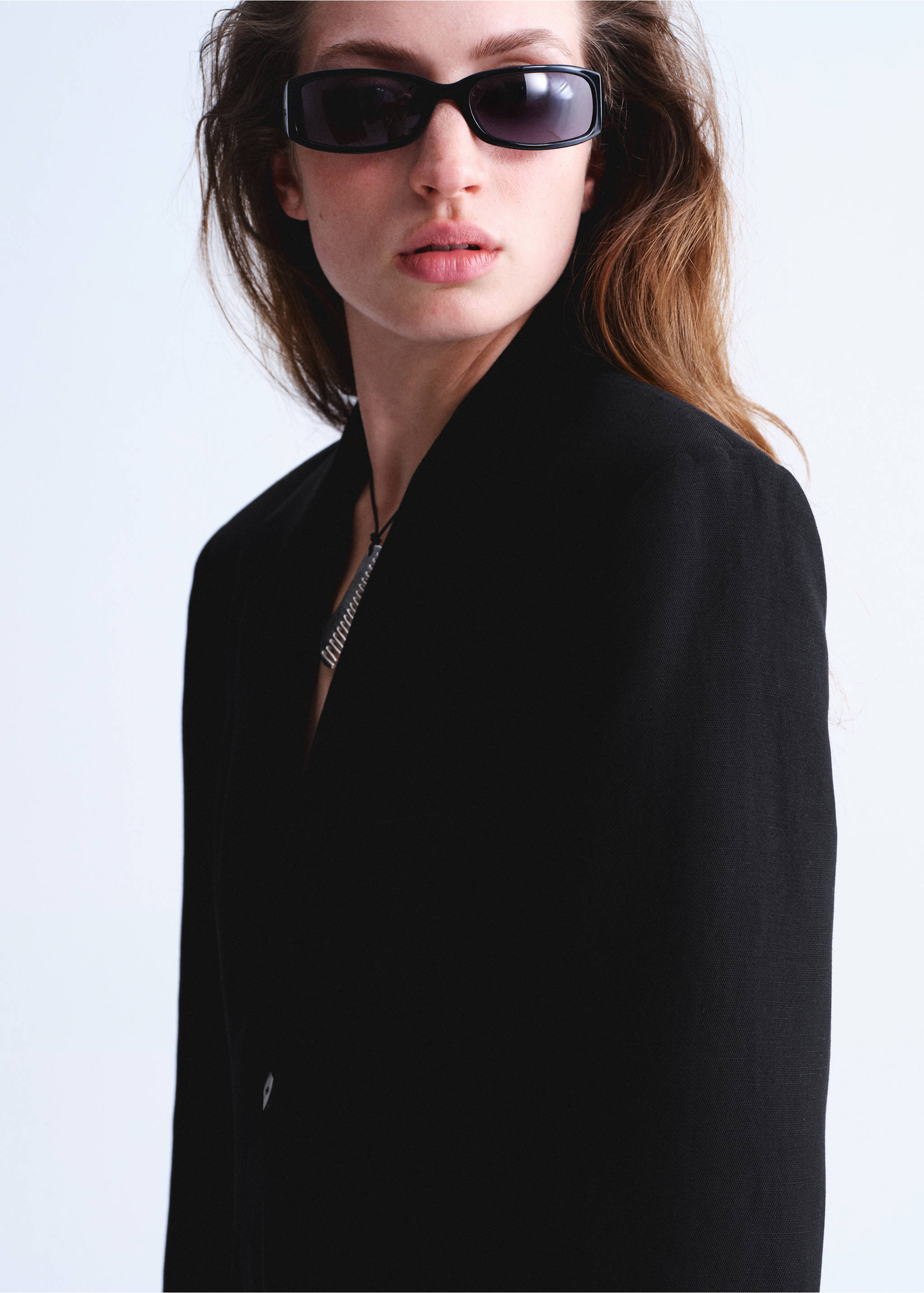 Fitted suit blazer - Details of the article 1, Black. Ref: 27067799-00.