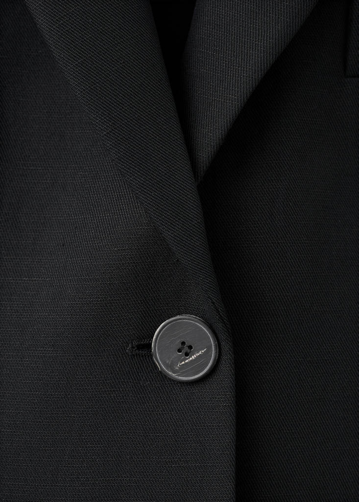 Fitted suit blazer — Black