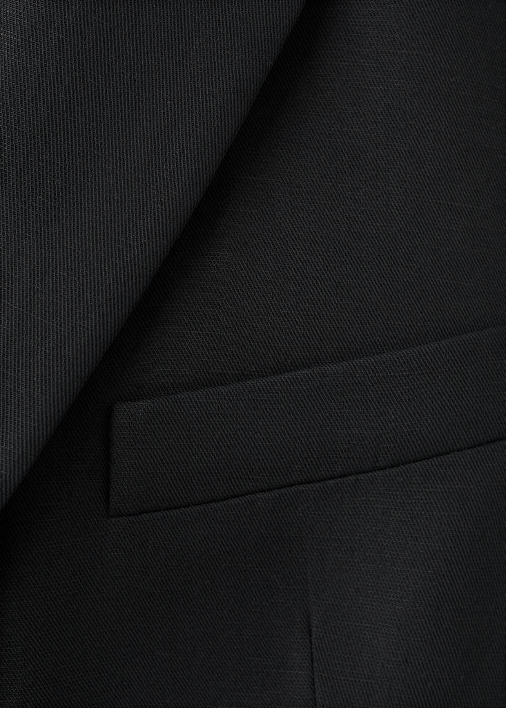 Fitted suit blazer — Black