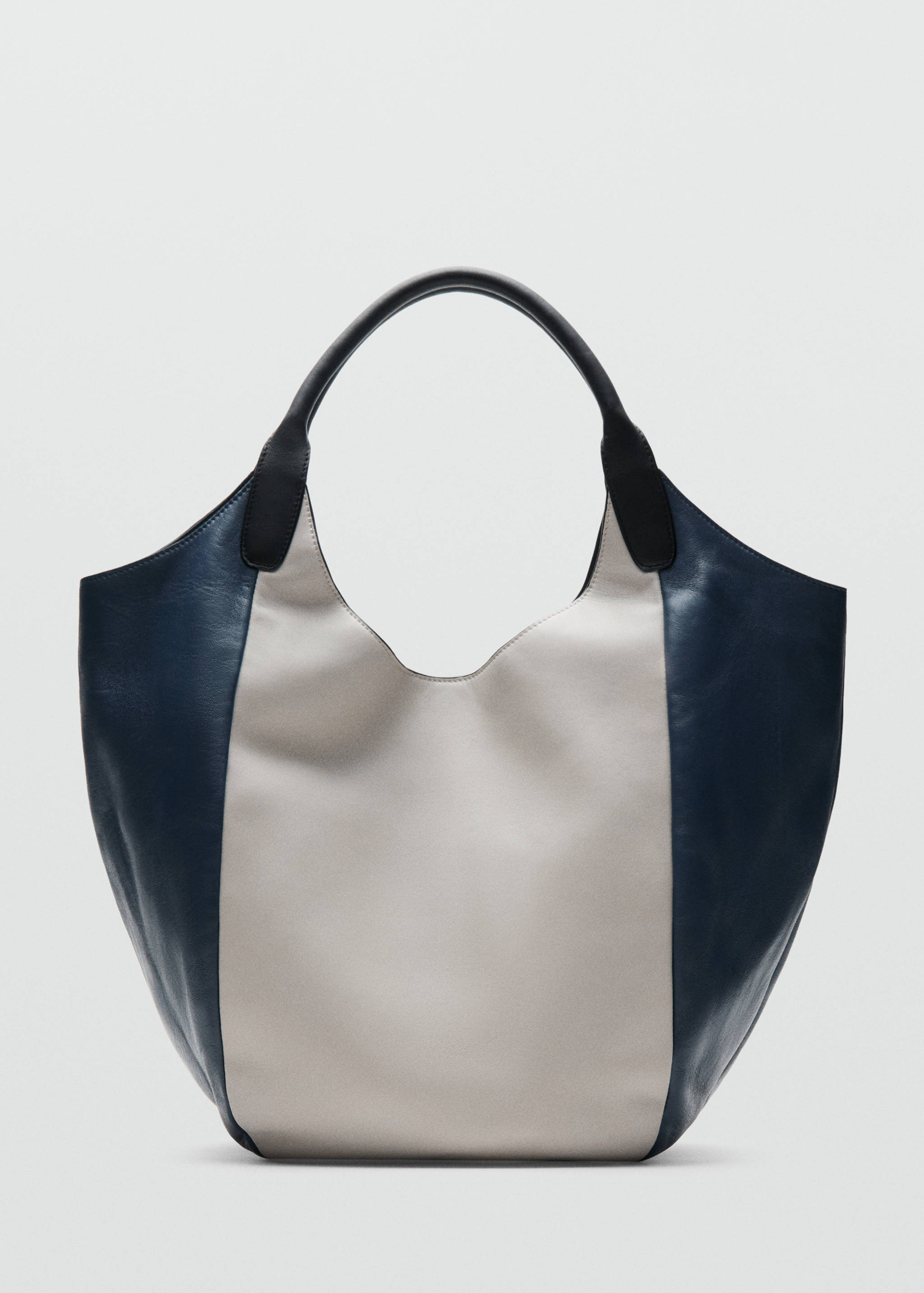 Two-tone leather shoulder bag - Article without model