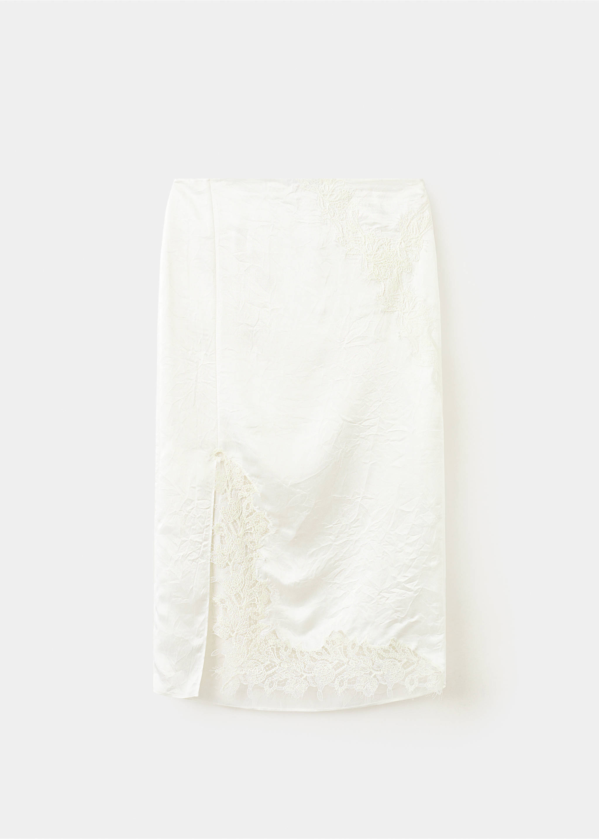 تنورة ميدي بتطريزات - منتج دون نموذج, أبيض. Ref: 27067802-00.