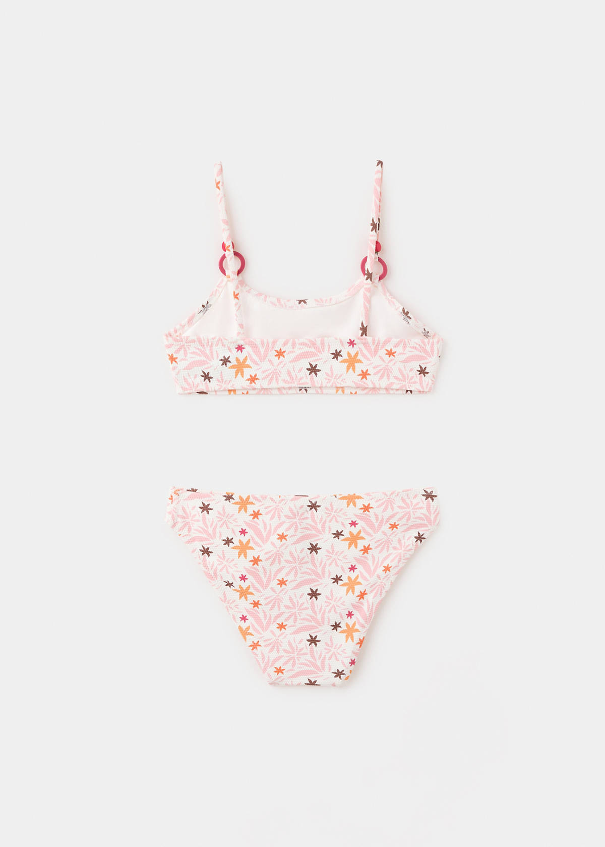 Floral print bikini — White