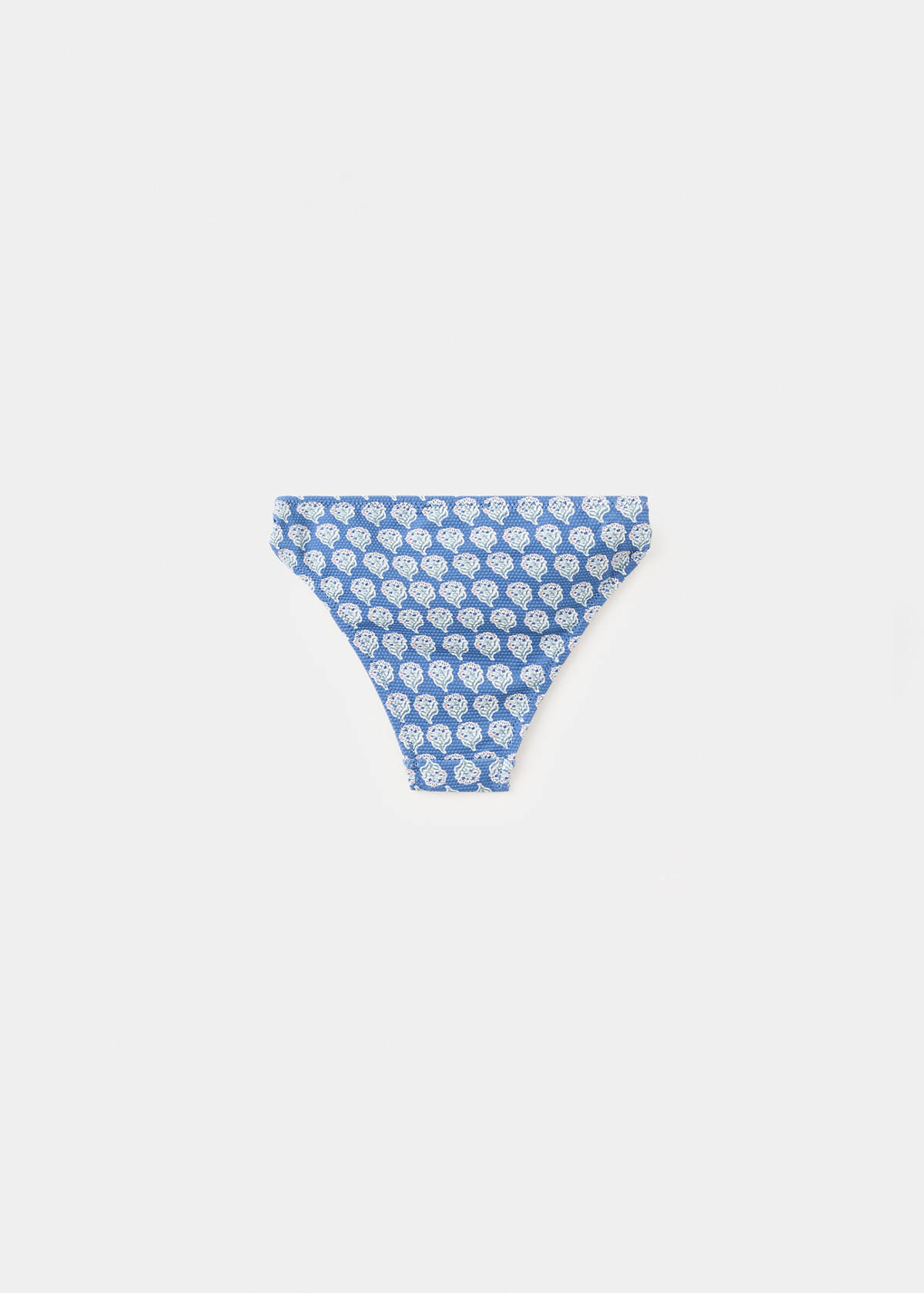Floral-print bikini bottoms — Navy