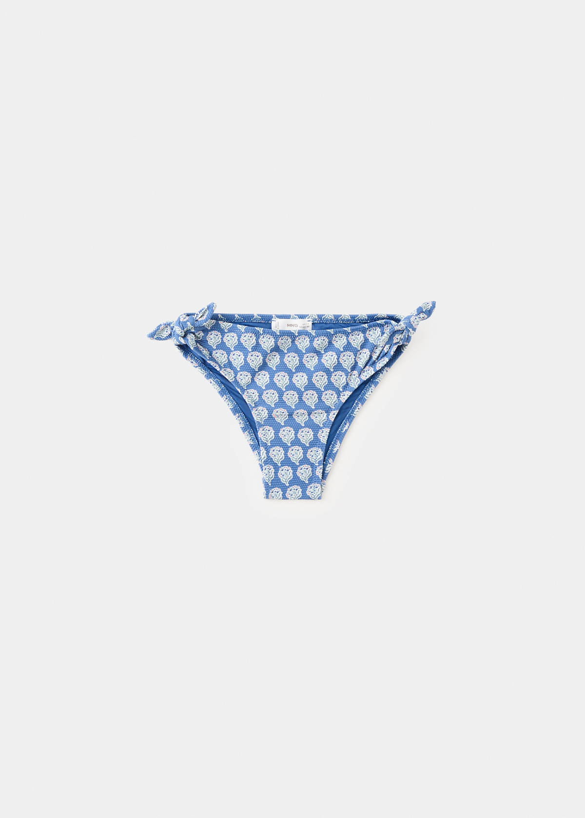 Floral-print bikini bottoms — Navy